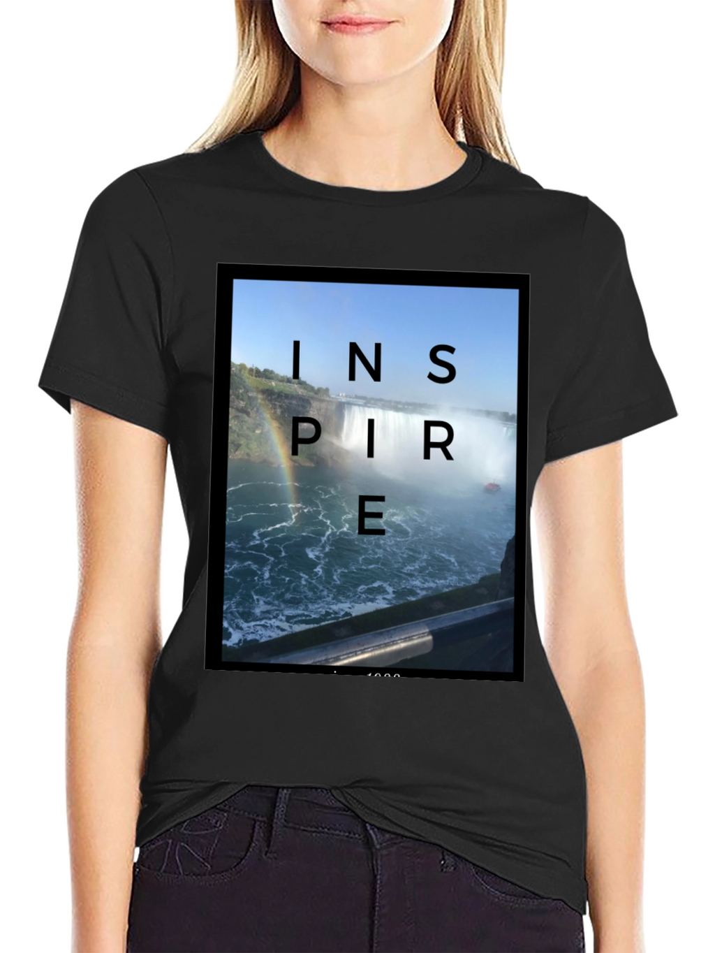 Inspire Waterfall Black T-Shirt