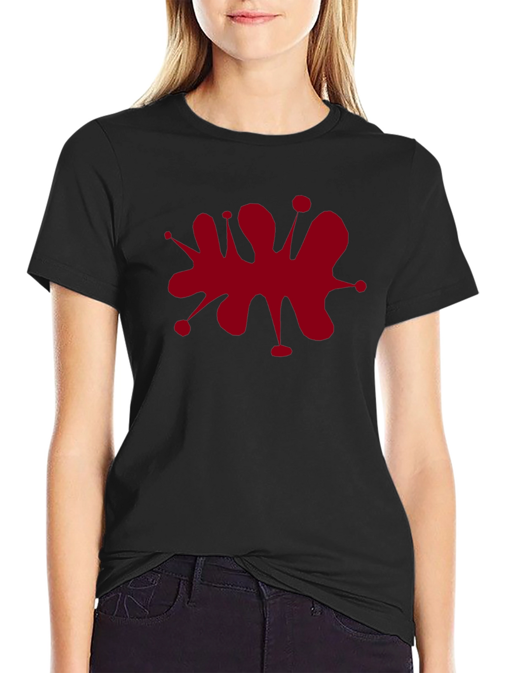 Red Splatter Graphic T-Shirt - Trendy Casual Wear