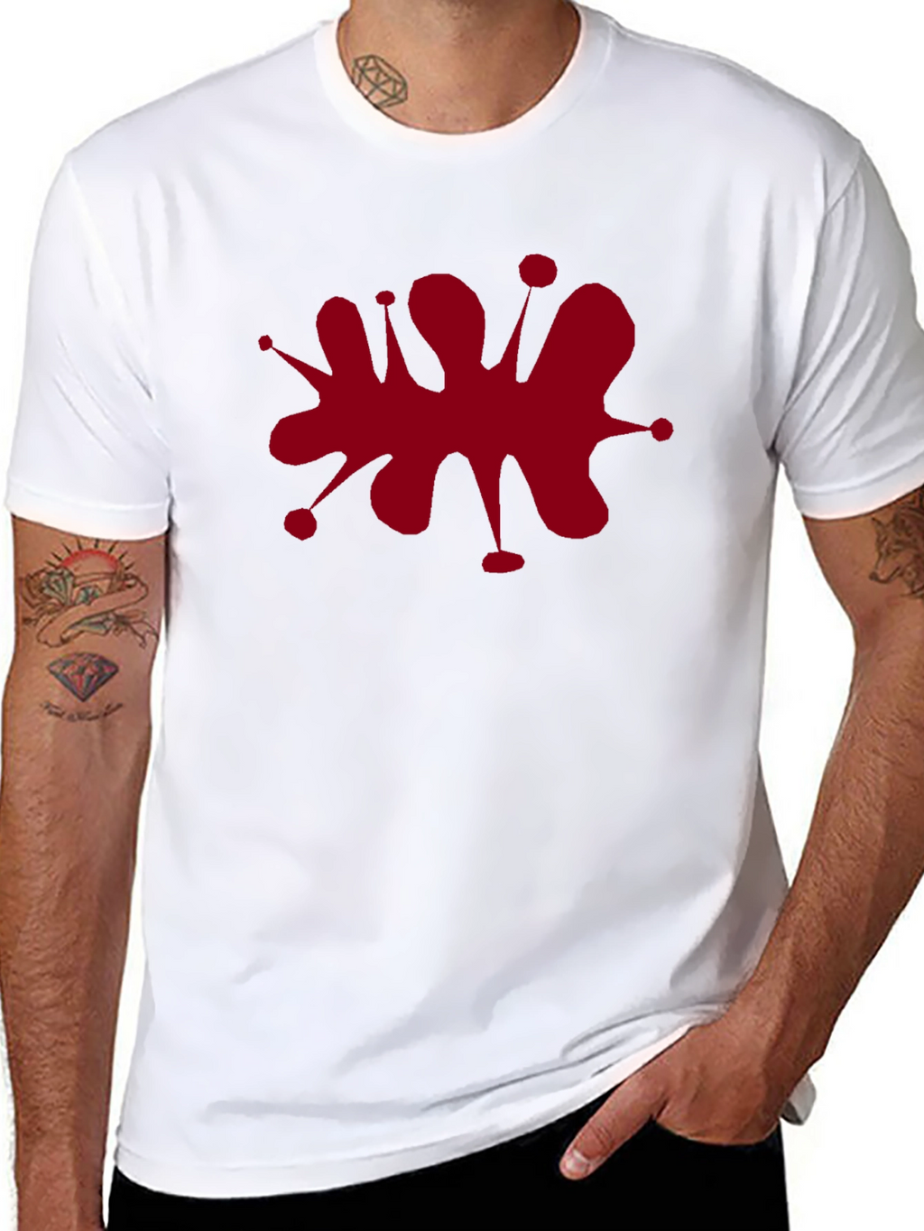 Red Splatter Graphic T-Shirt - Trendy Casual Wear