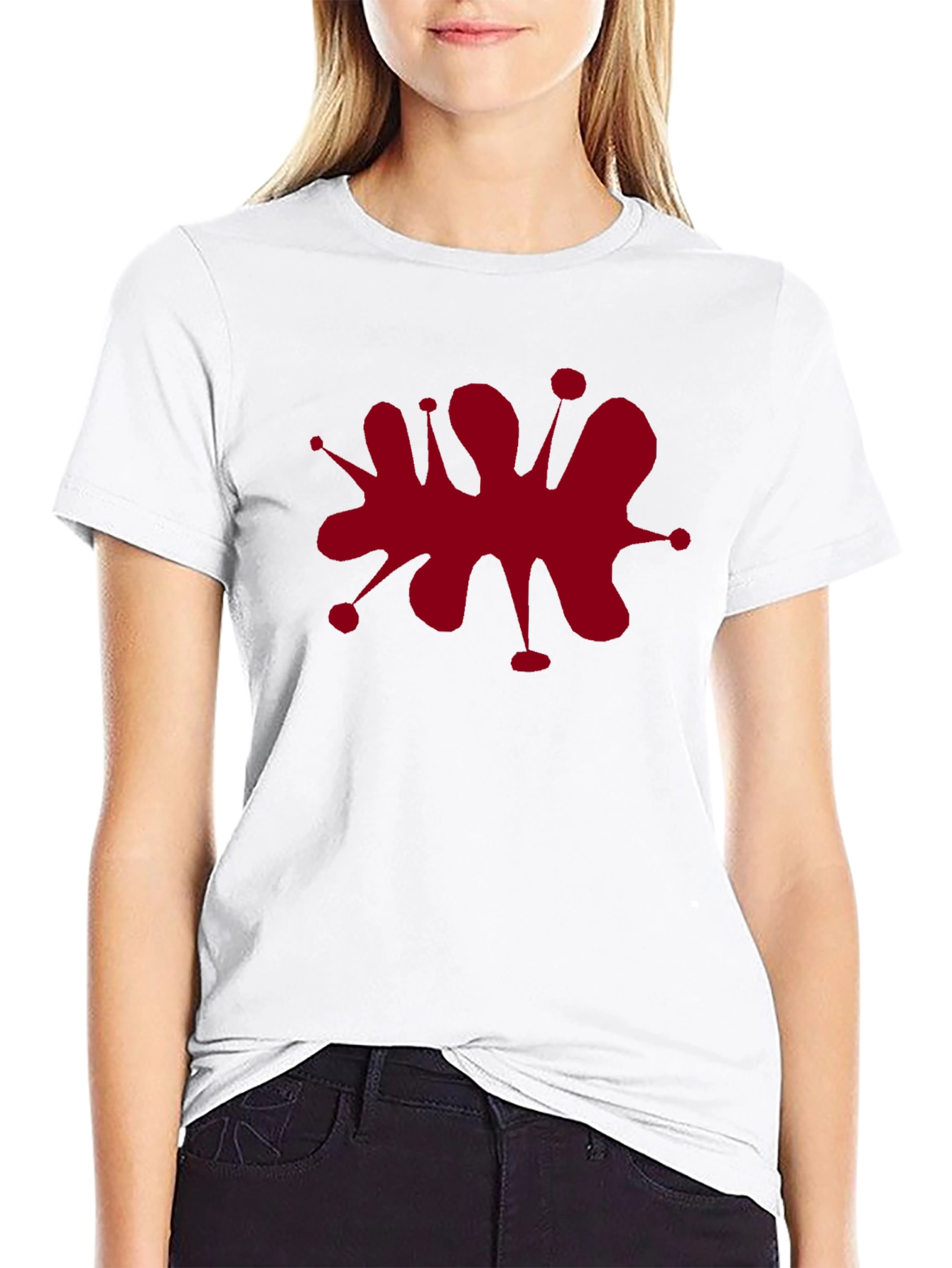 Red Splatter Graphic T-Shirt - Trendy Casual Wear