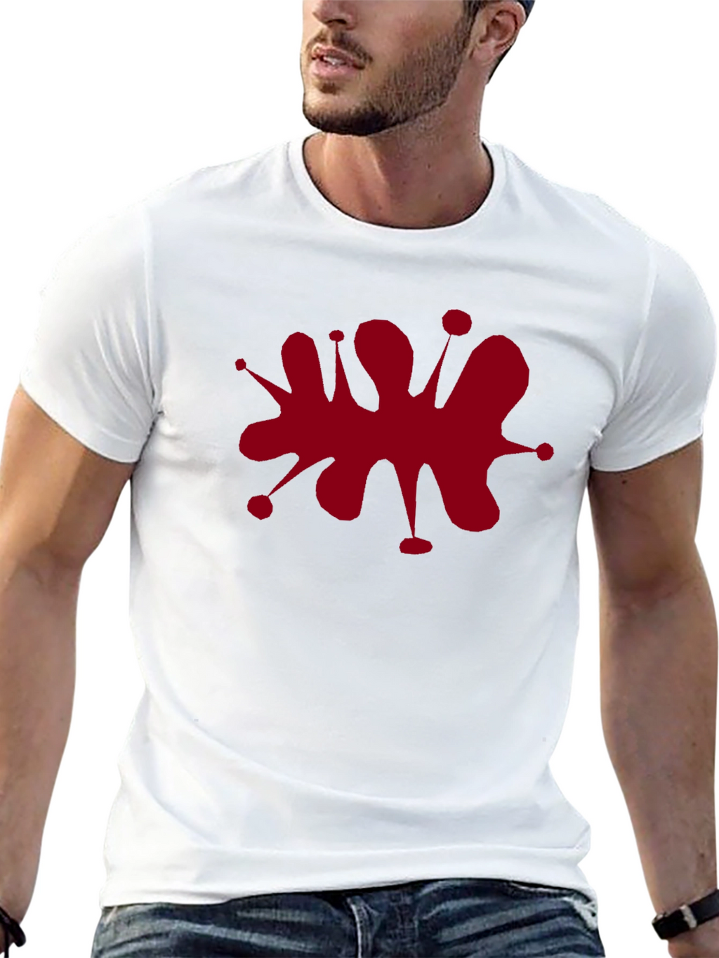 Red Splatter Graphic T-Shirt - Trendy Casual Wear