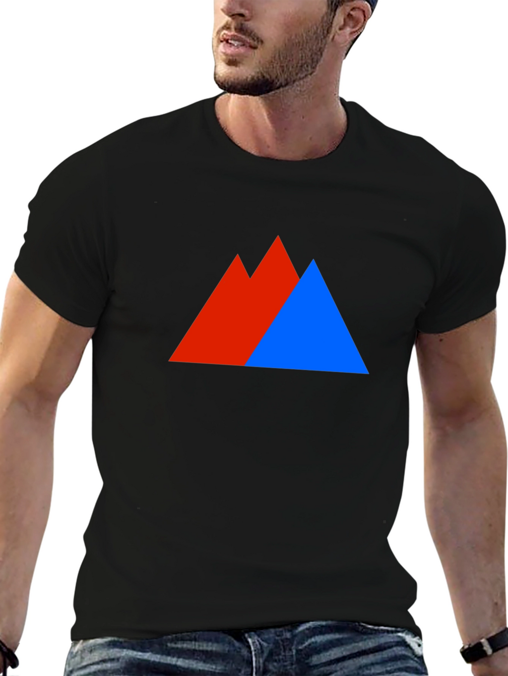 Geometric Peaks Graphic Tee - Bold Mountain Design