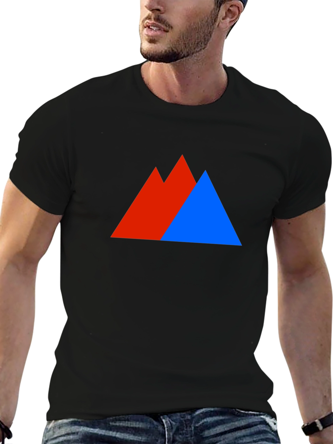 Geometric Peaks Graphic Tee - Bold Mountain Design