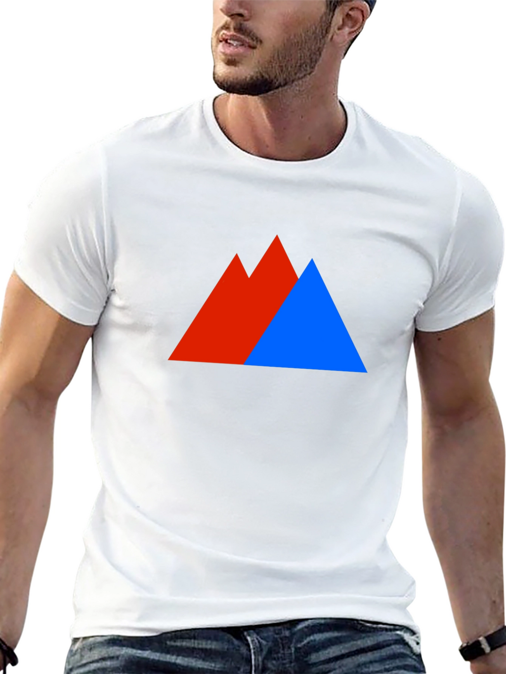 Geometric Peaks Graphic Tee - Bold Mountain Design