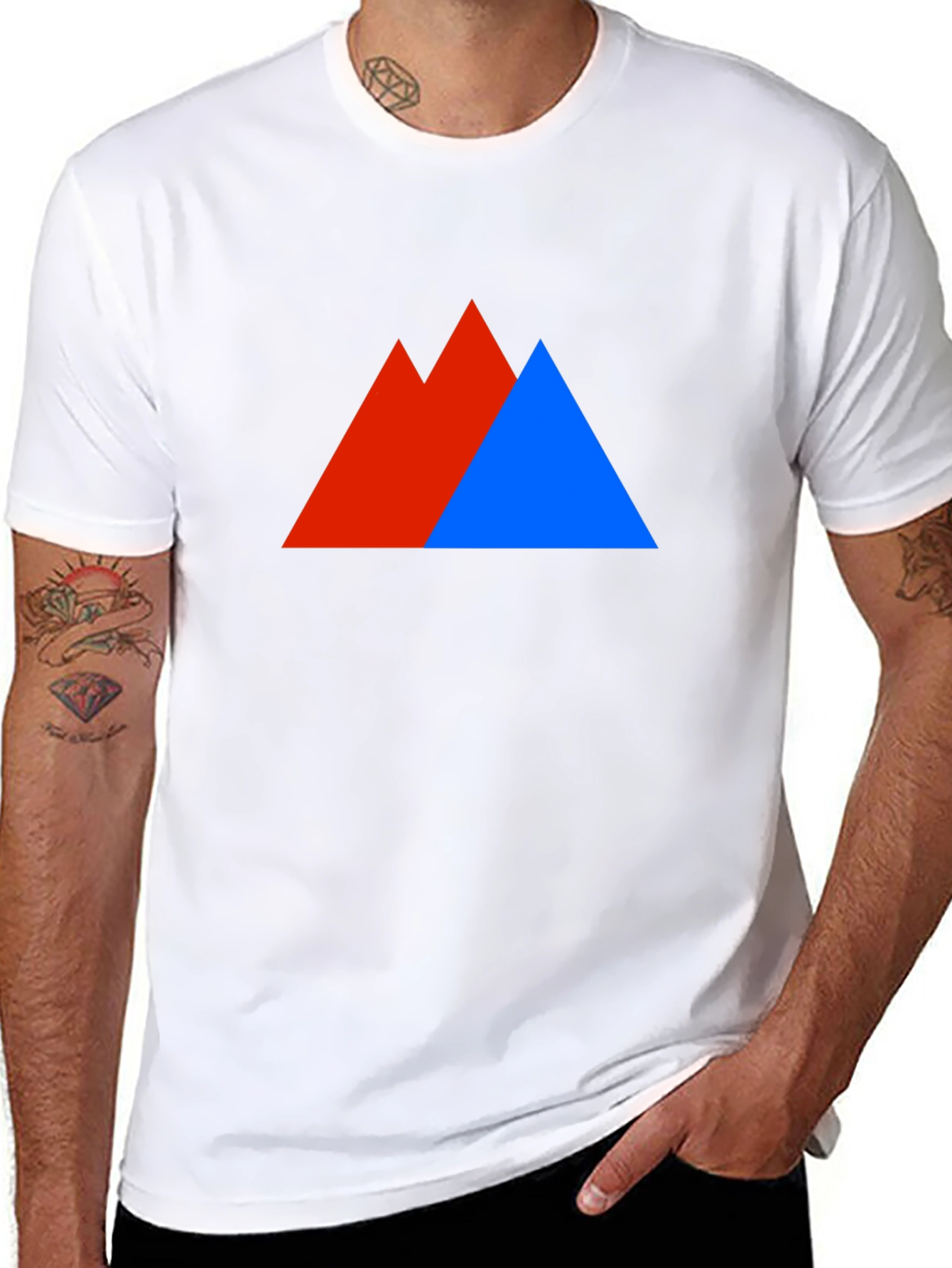 Geometric Peaks Graphic Tee - Bold Mountain Design