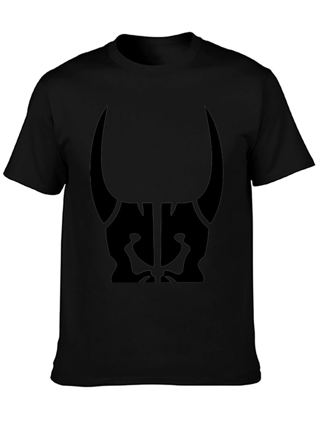 Mens Black Graphic Tee - Bull Skull Design