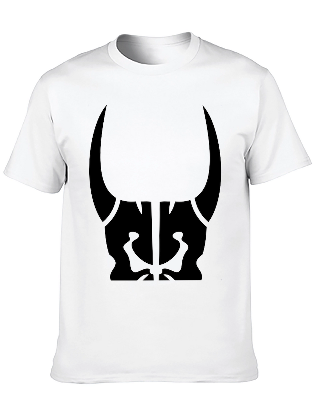 Mens Black Graphic Tee - Bull Skull Design