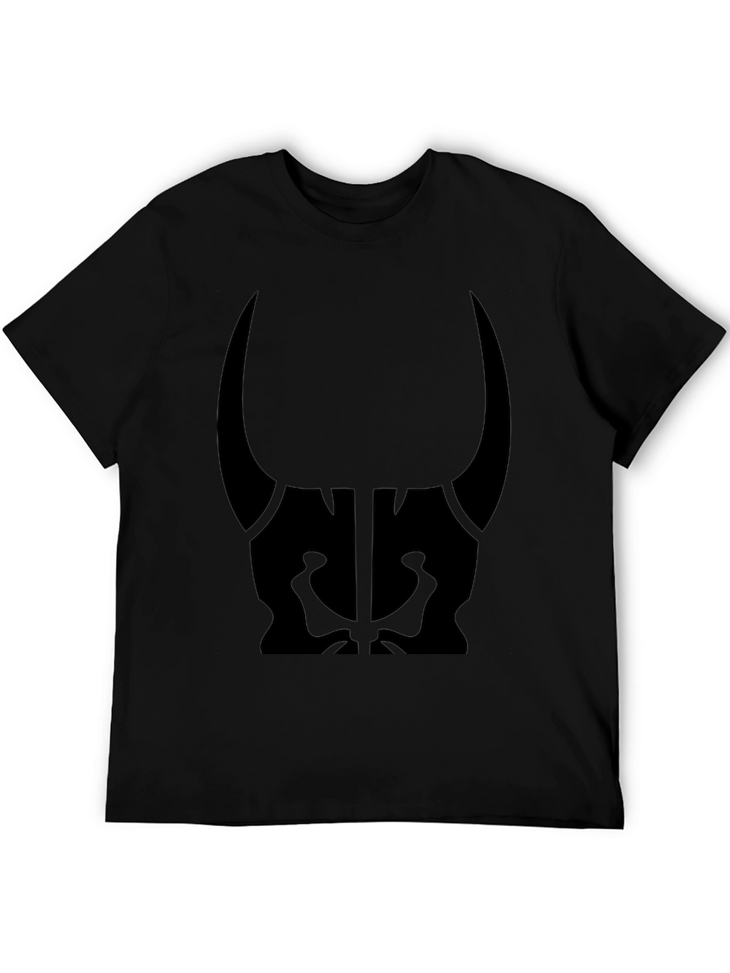 Mens Black Graphic Tee - Bull Skull Design
