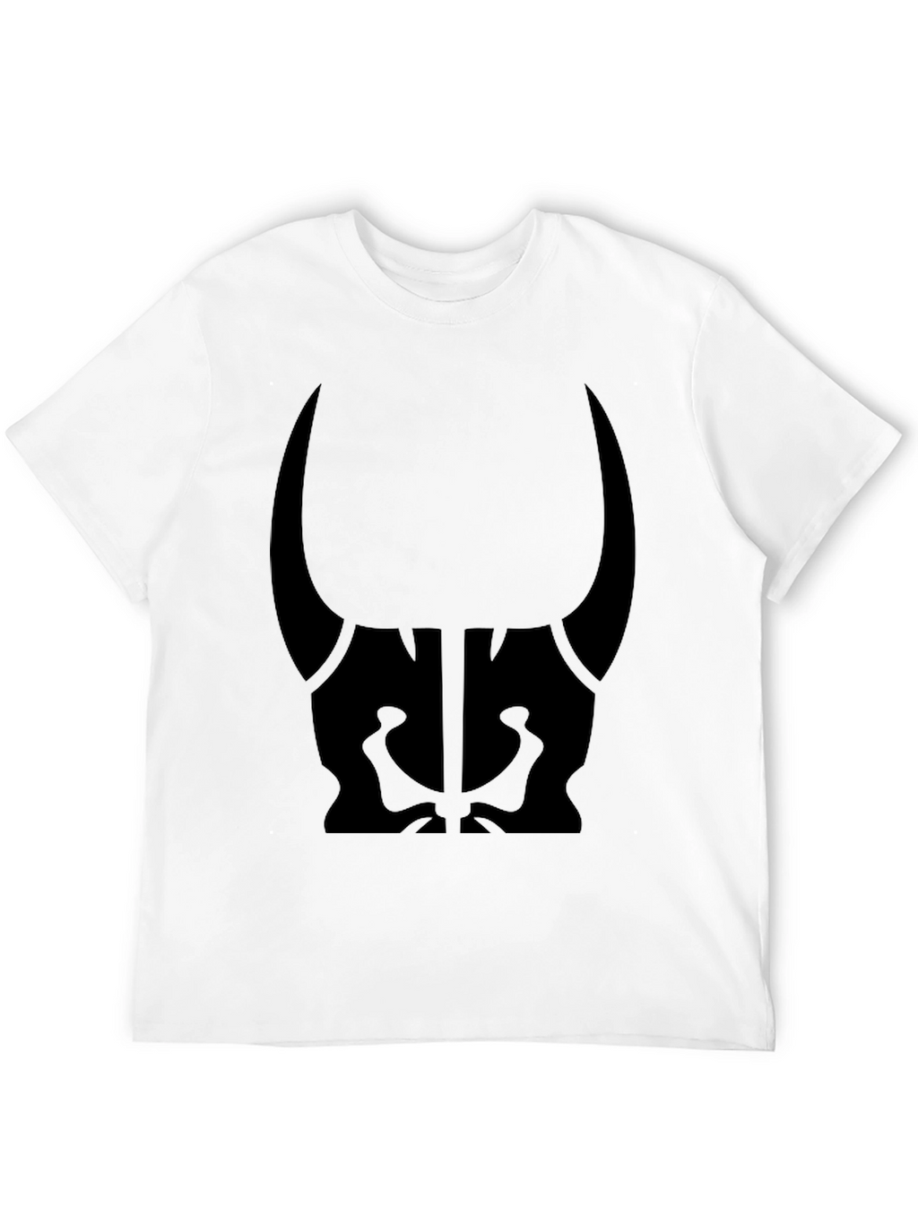 Mens Black Graphic Tee - Bull Skull Design