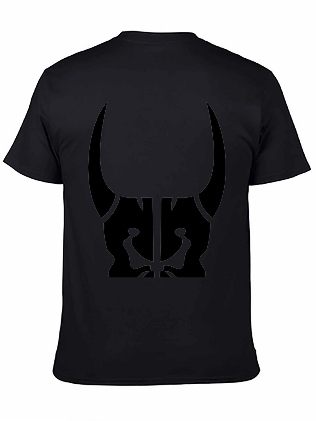 Mens Black Graphic Tee - Bull Skull Design