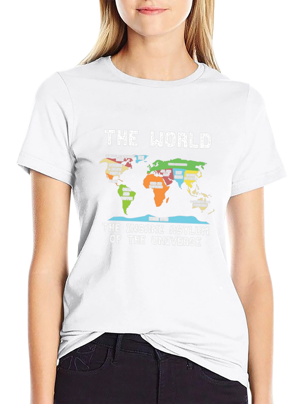 The World Insane Asylum Universe Map T-Shirt