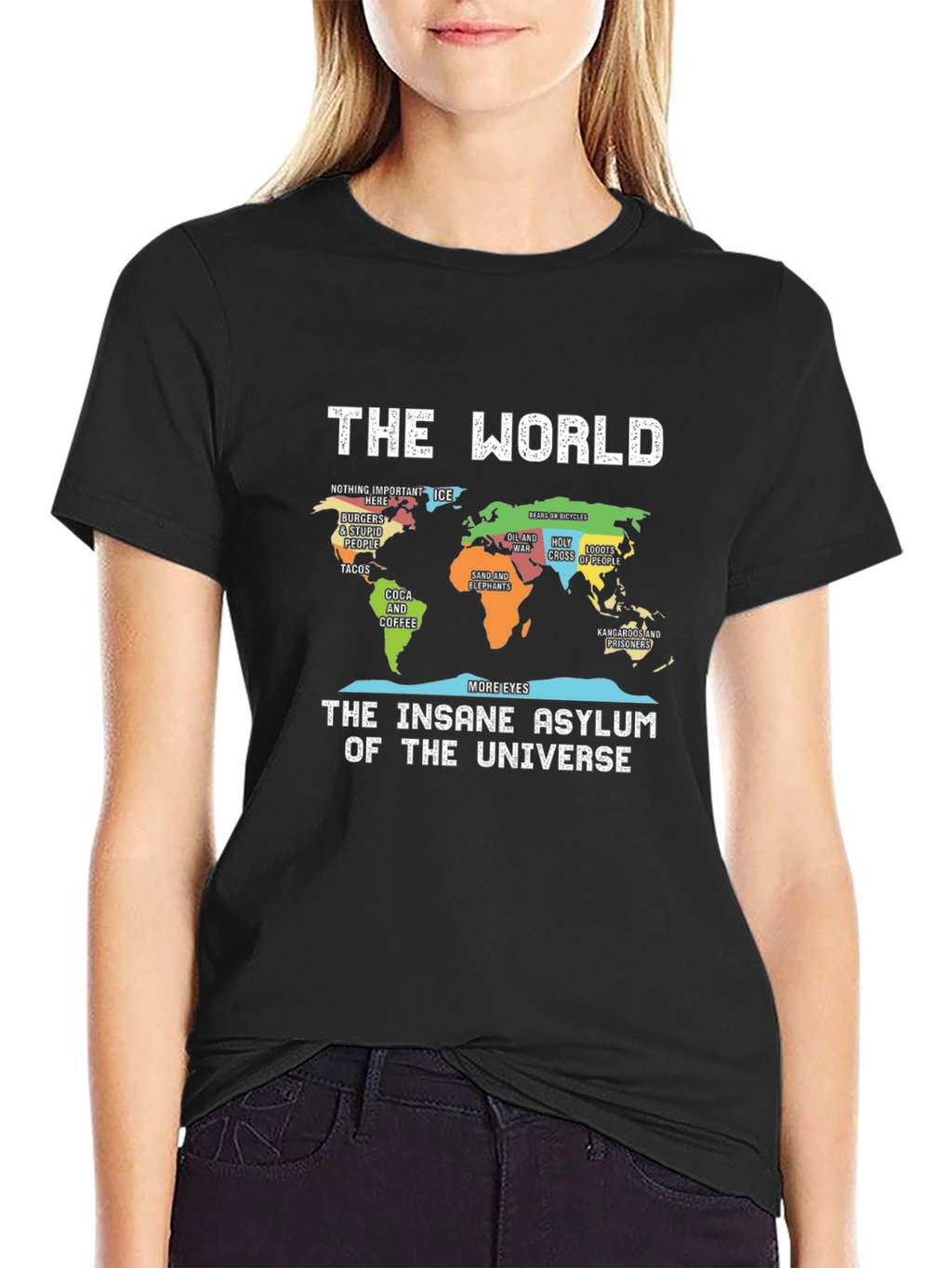The World Insane Asylum Universe Map T-Shirt