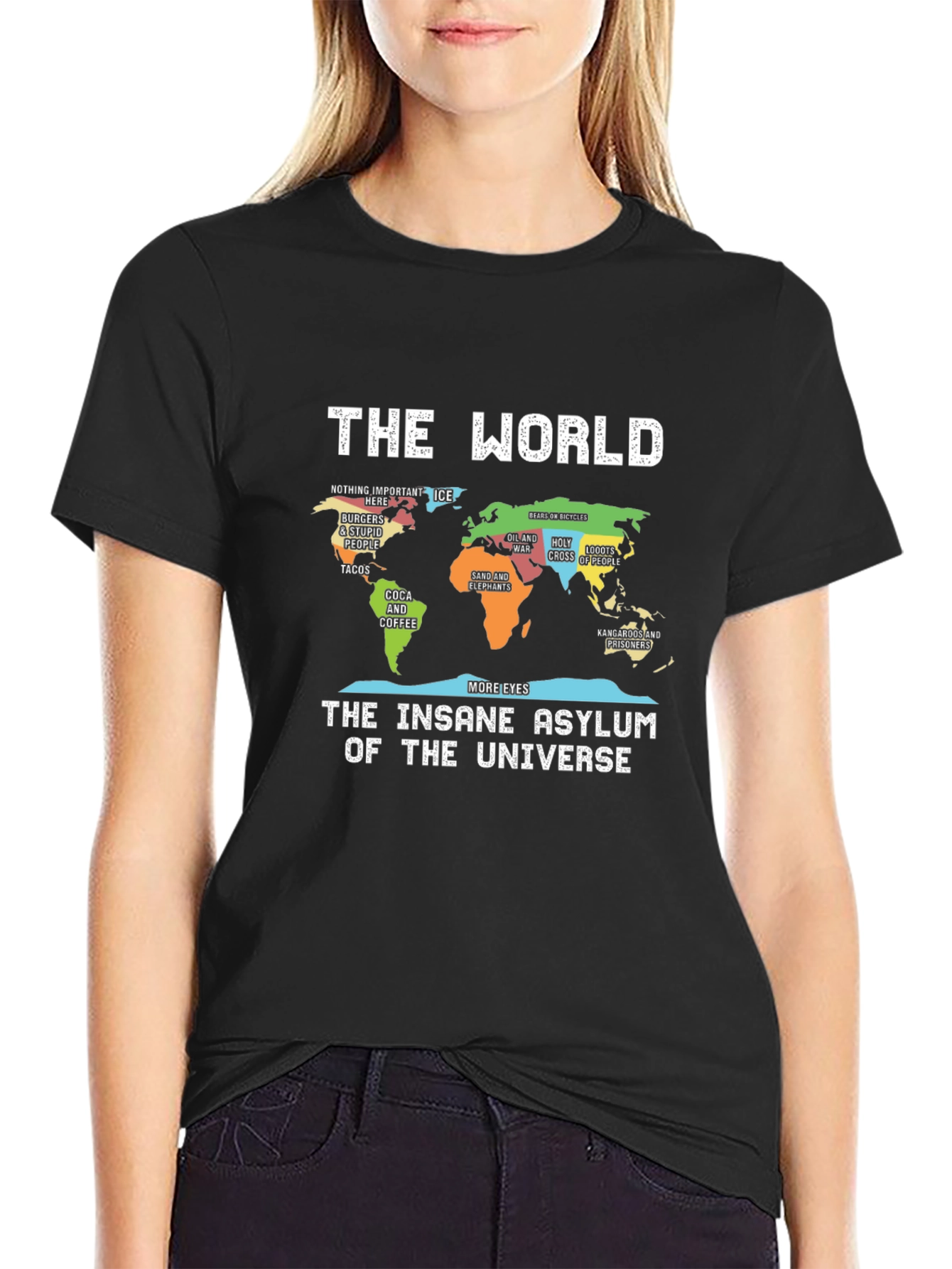 The World Insane Asylum Universe Map T-Shirt