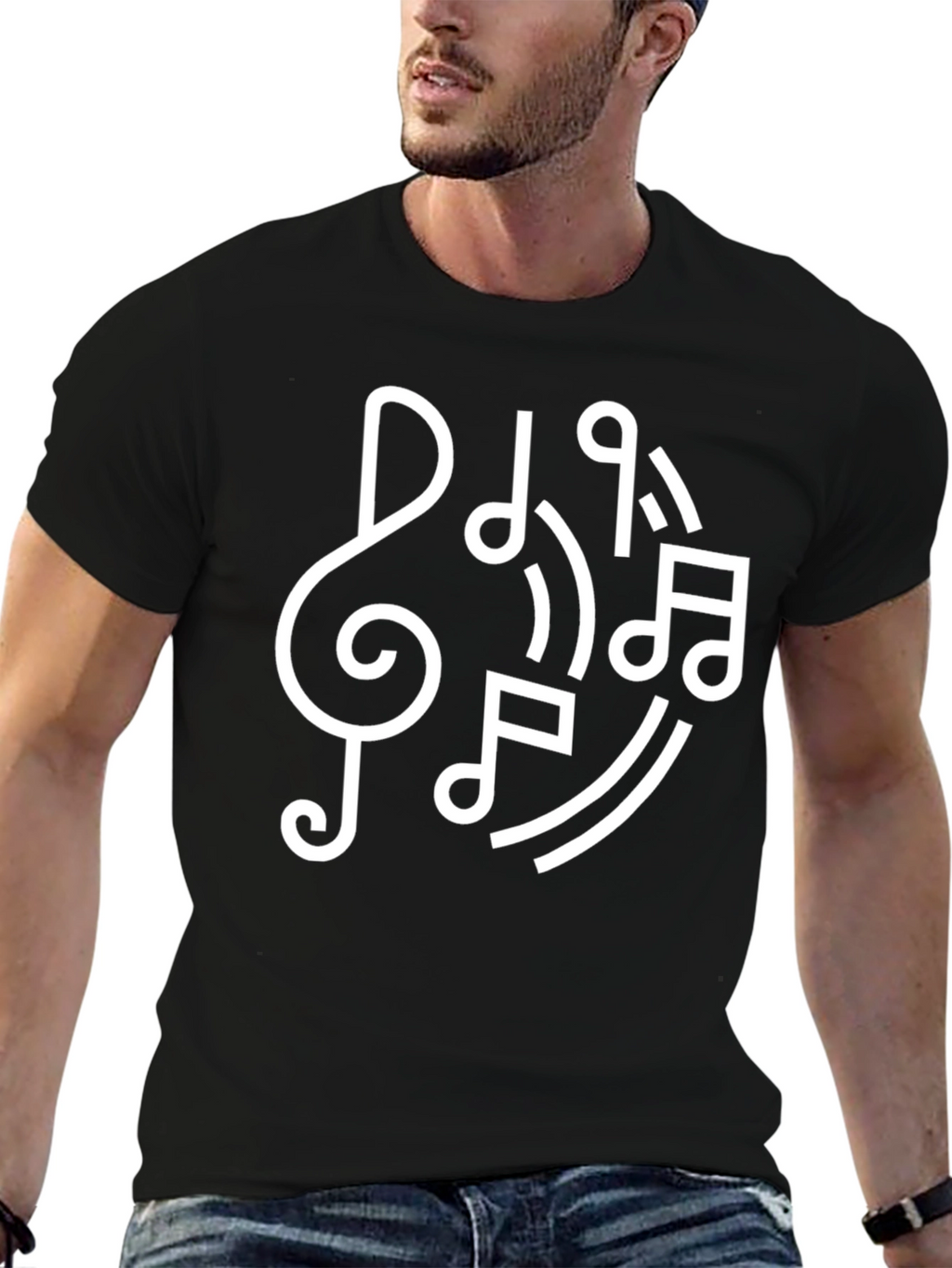 Music Notes Graphic Tee - Cool Musician T-Shirt