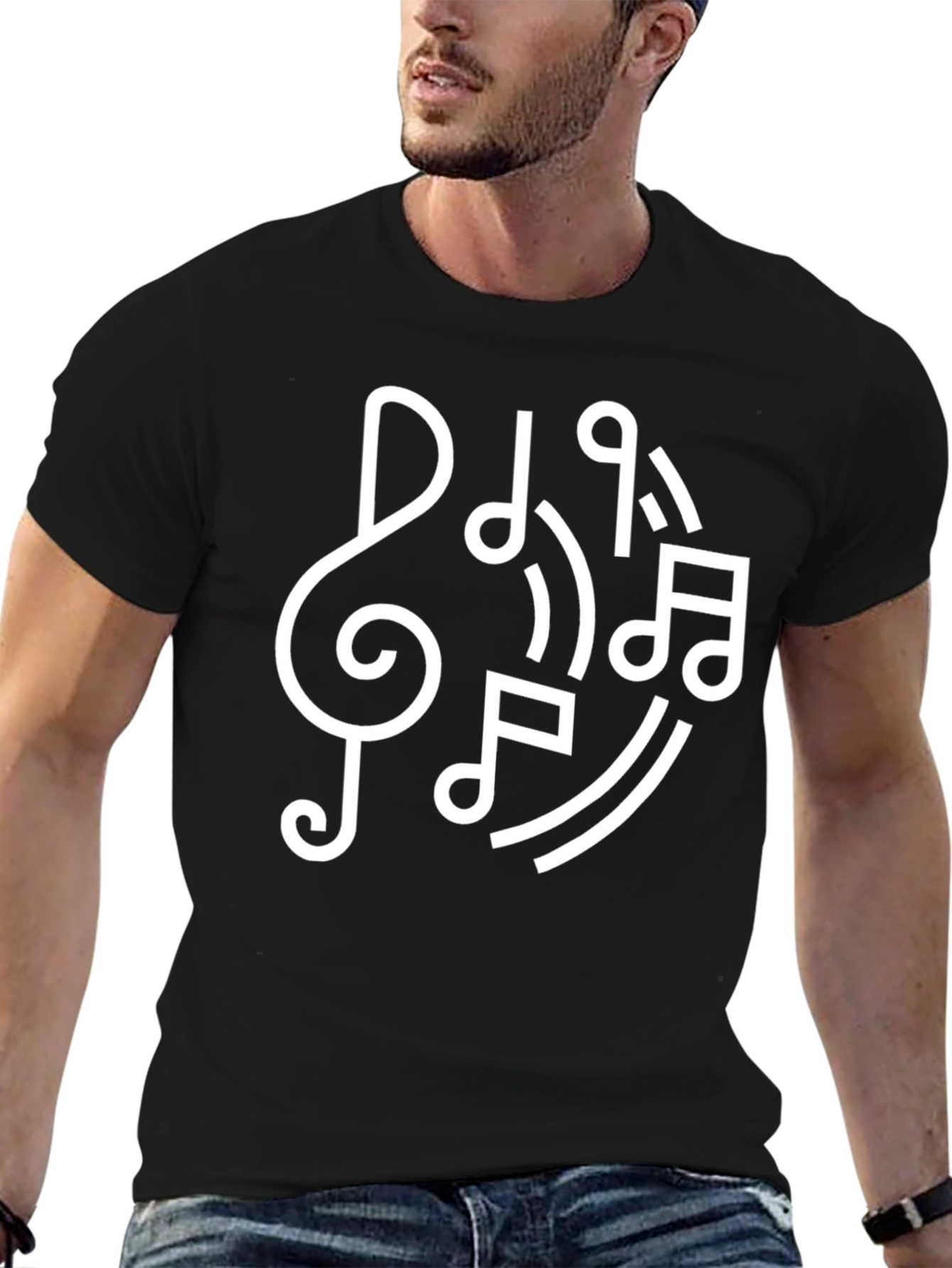 Music Notes Graphic Tee - Cool Musician T-Shirt