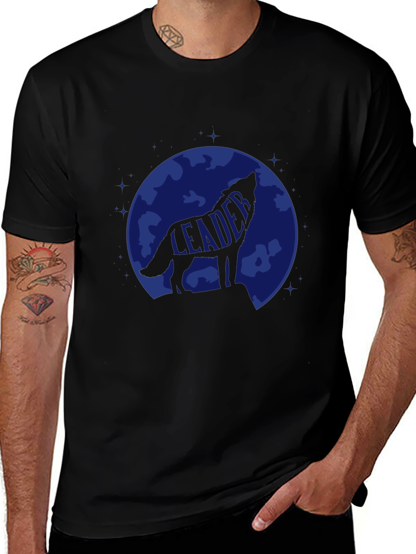 Leader Wolf T-Shirt - Howling at the Moon Tee