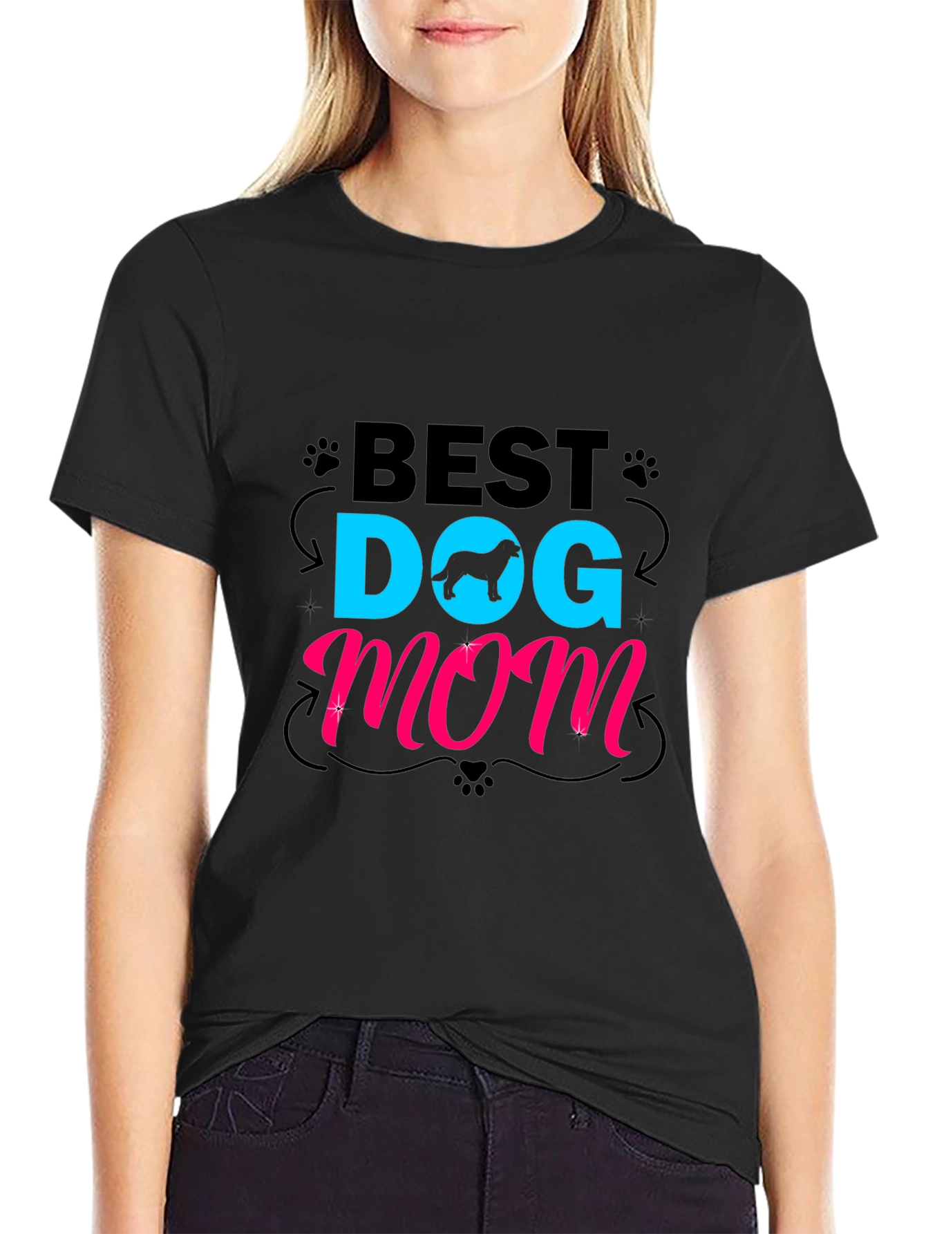 Best Dog Mom Graphic Tee - Cute Pet Lover Shirt