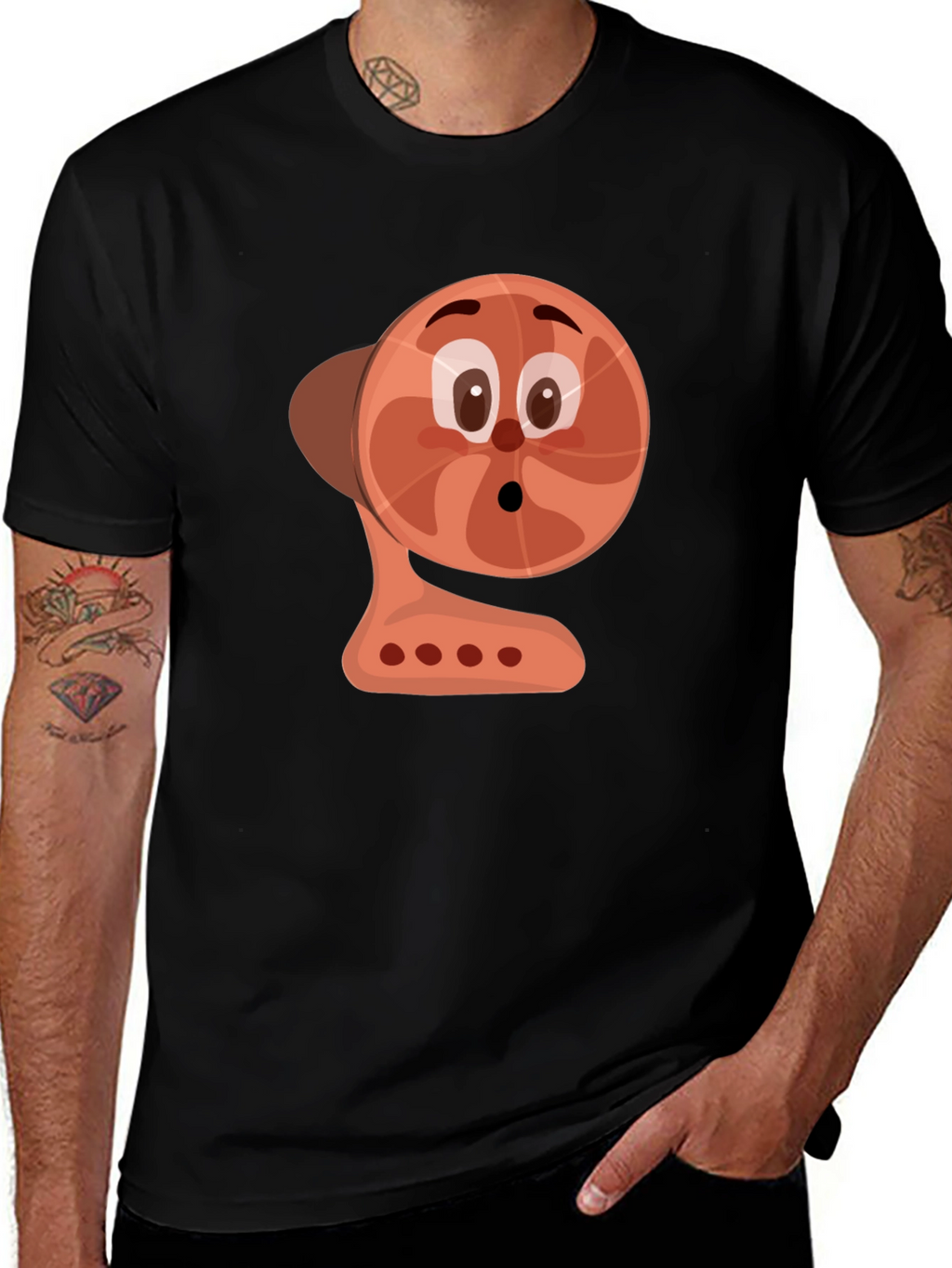 Cartoon Fan Graphic Tee