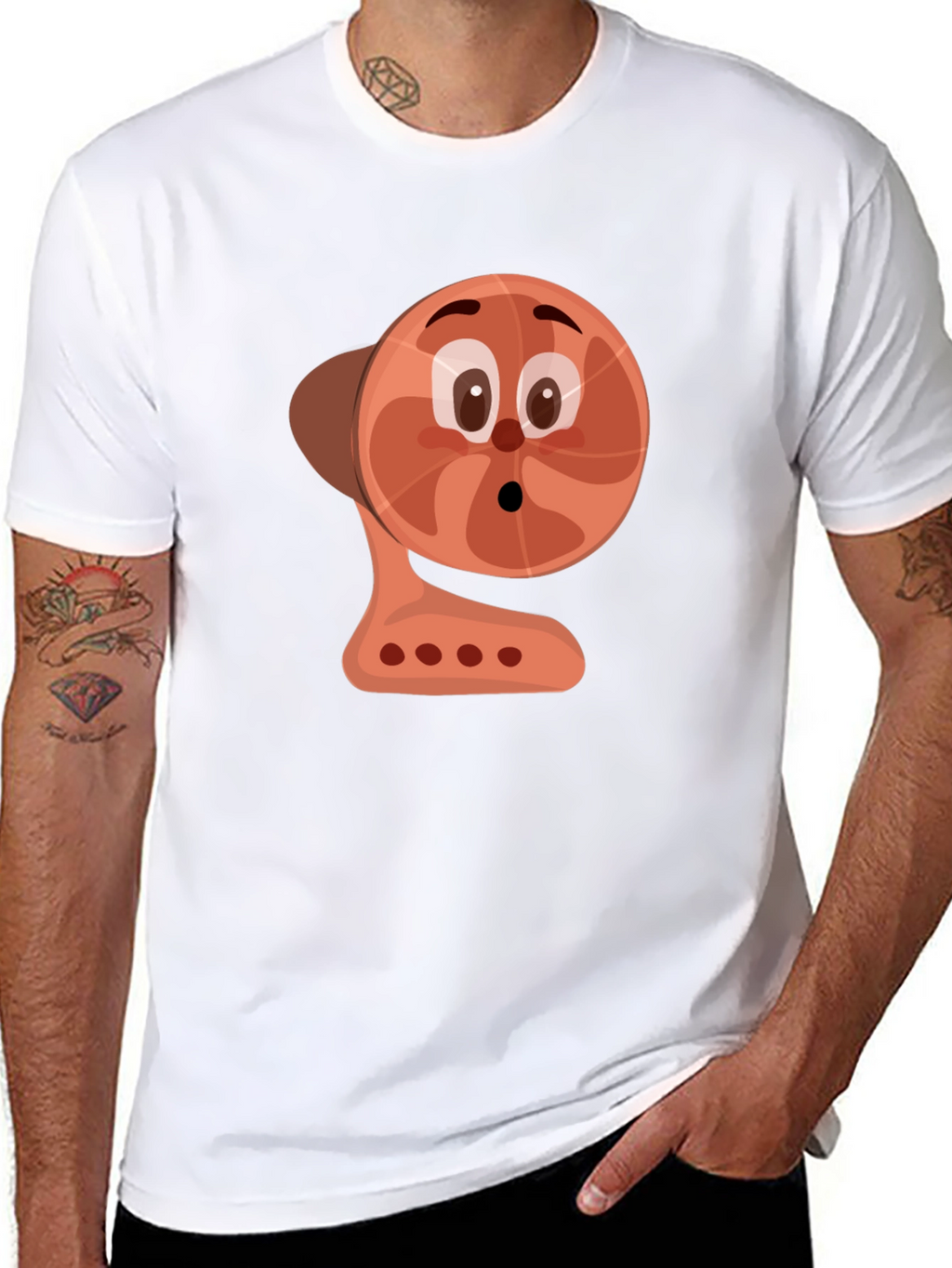 Cartoon Fan Graphic Tee