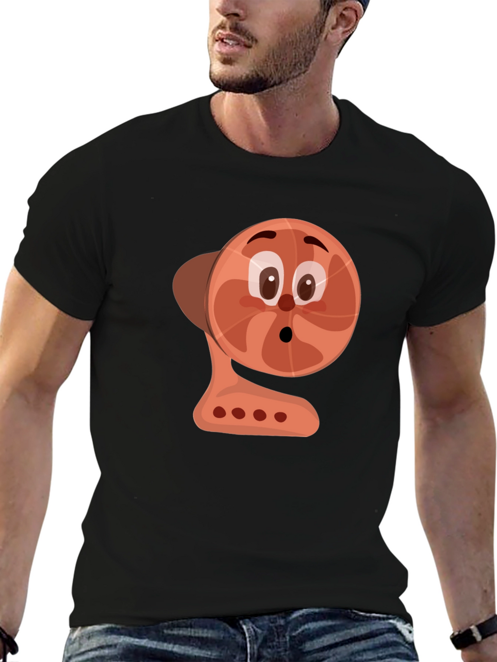 Cartoon Fan Graphic Tee