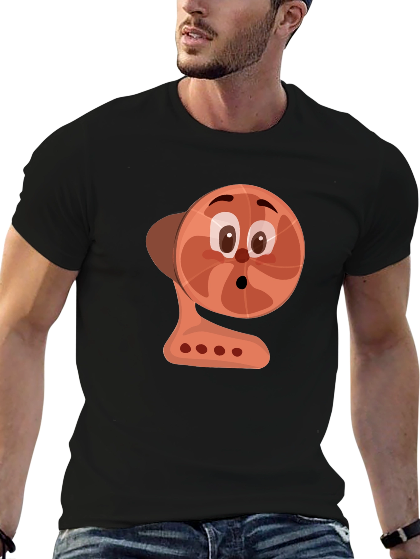 Cartoon Fan Graphic Tee