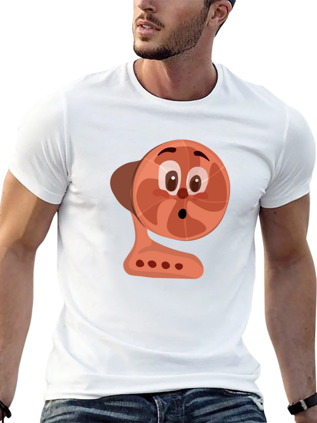 Cartoon Fan Graphic Tee