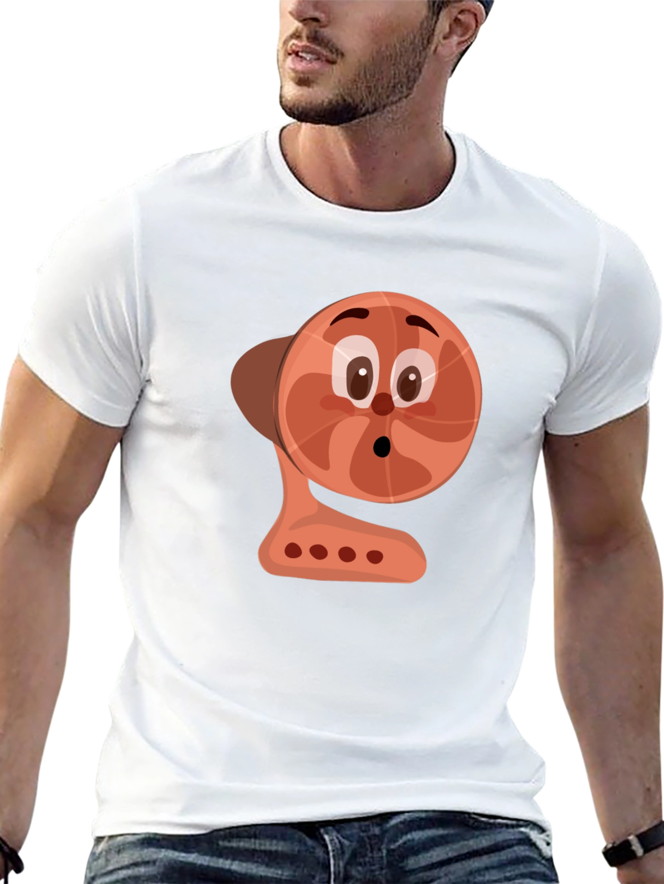 Cartoon Fan Graphic Tee