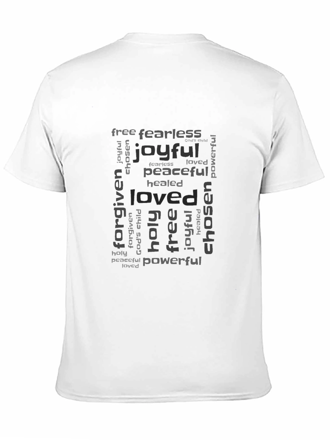 Joyful Loved Chosen Graphic Tee - Black