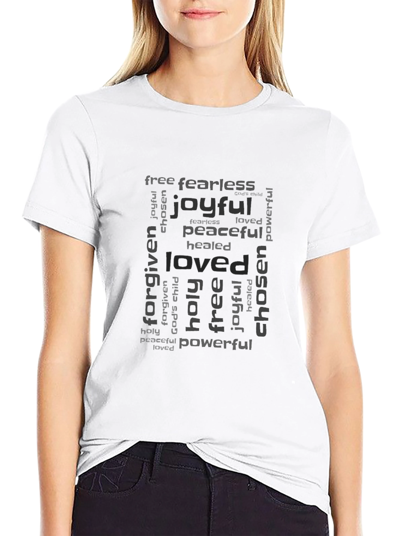 Joyful Loved Chosen Graphic Tee - Black