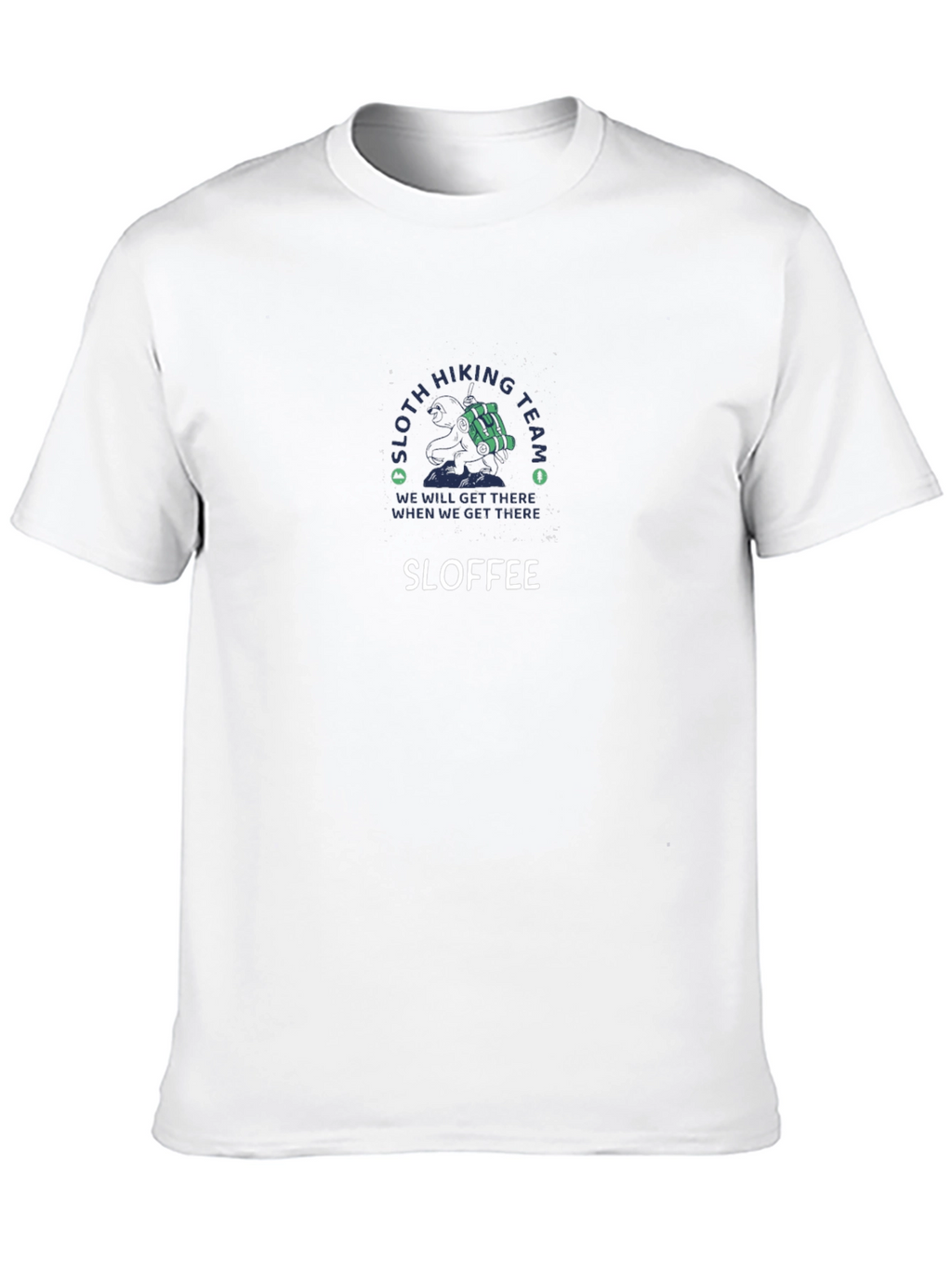 Sloffee Sloth Hiking Team Graphic T-Shirt