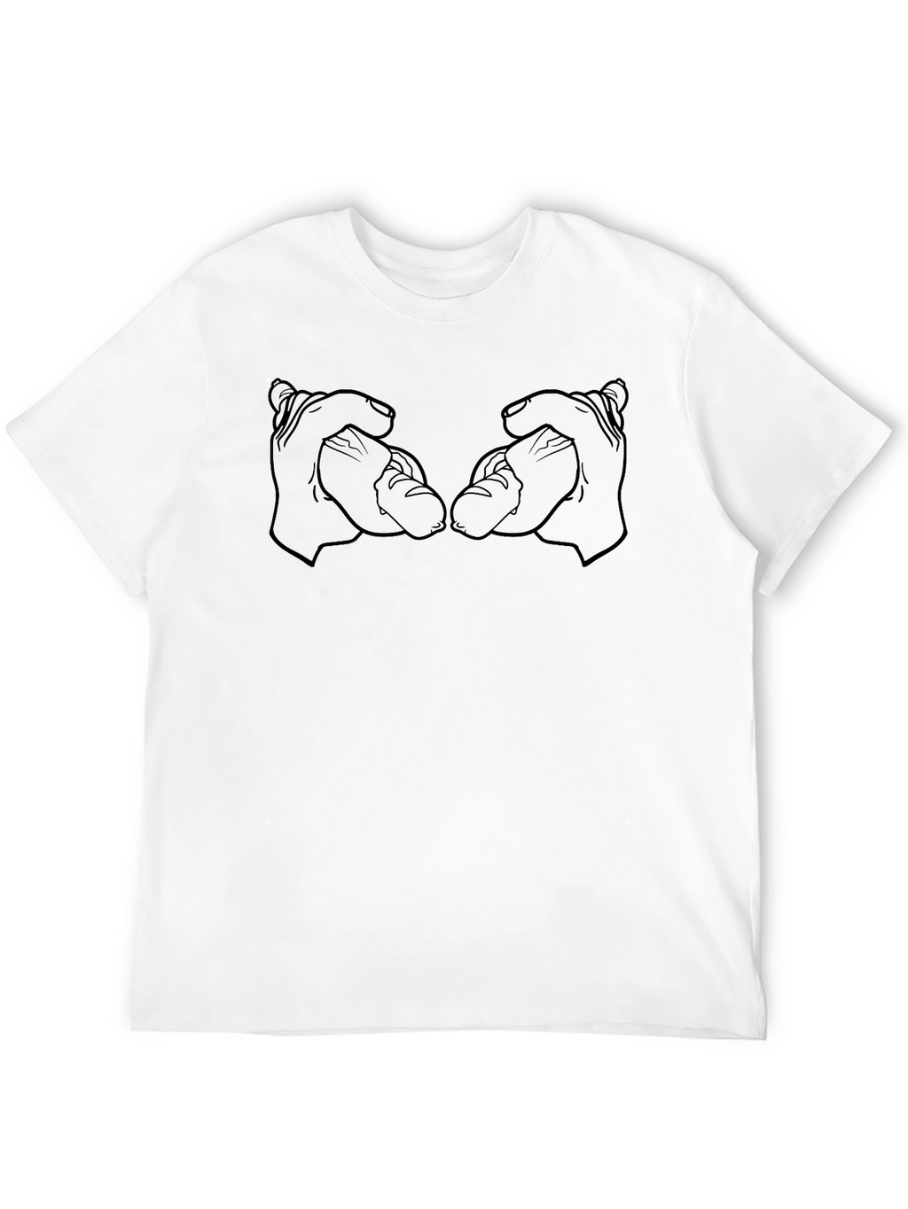 Hands Holding Hot Dogs Graphic Tee - Black