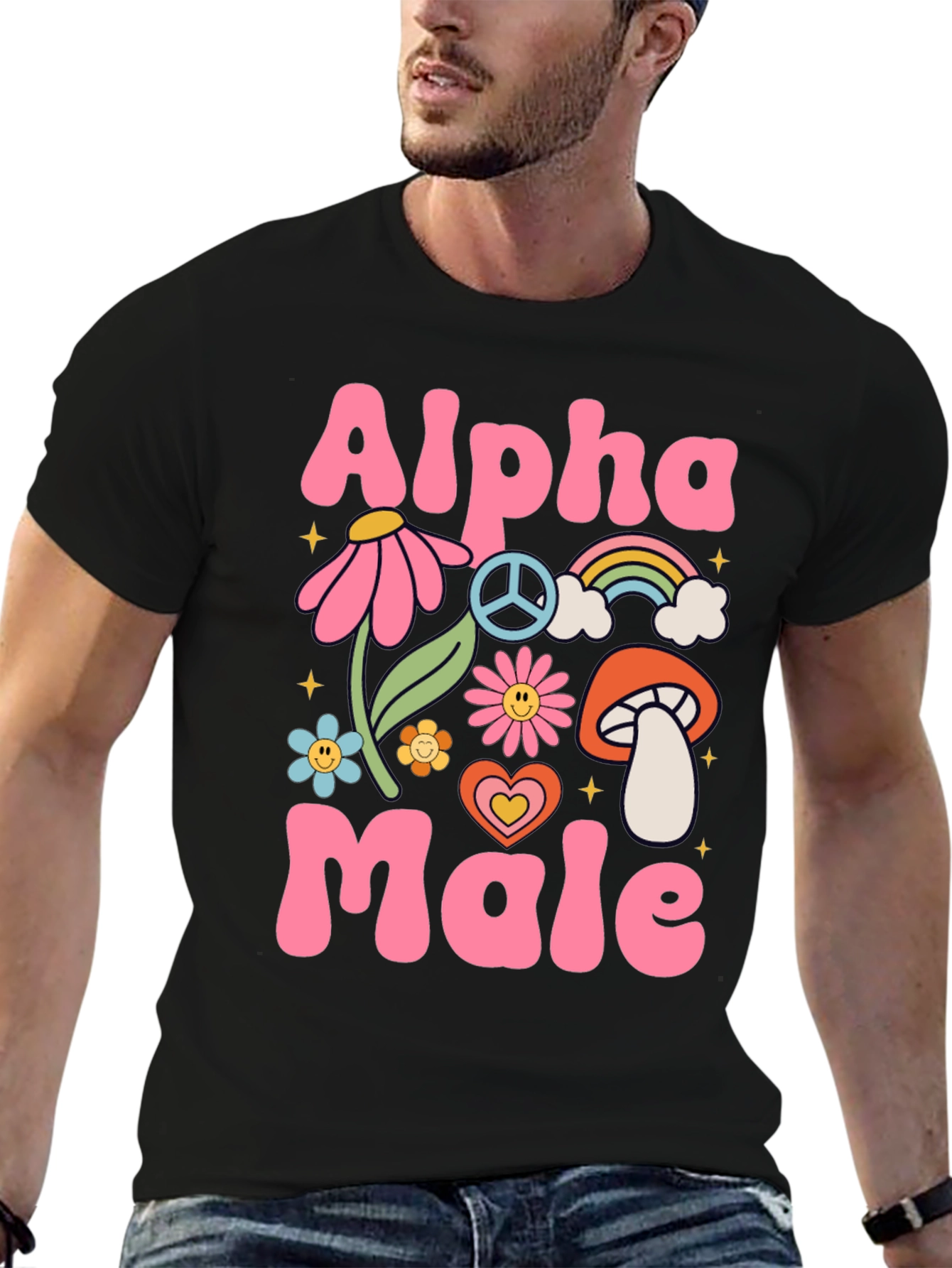 Alpha Male T-Shirt - Groovy Retro Design