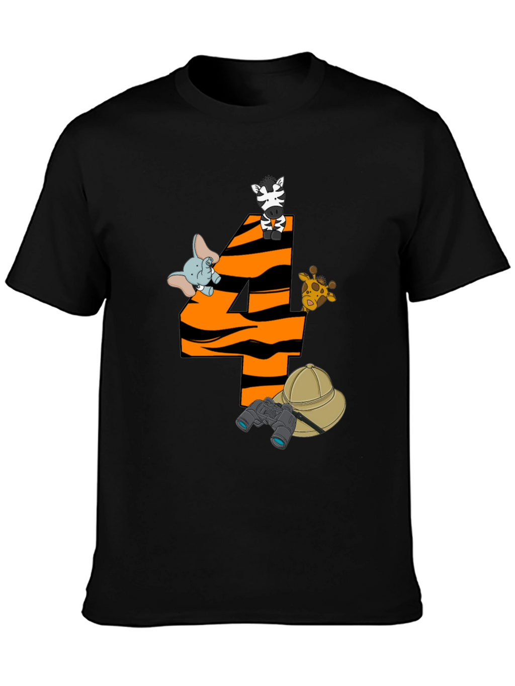 Safari 4th Birthday T-Shirt - Animal Theme