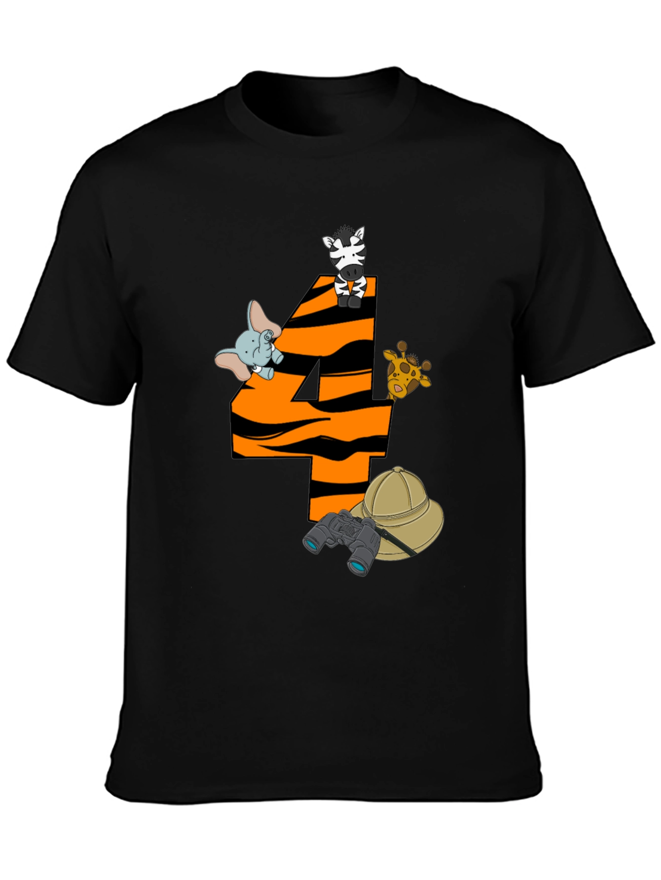 Safari 4th Birthday T-Shirt - Animal Theme
