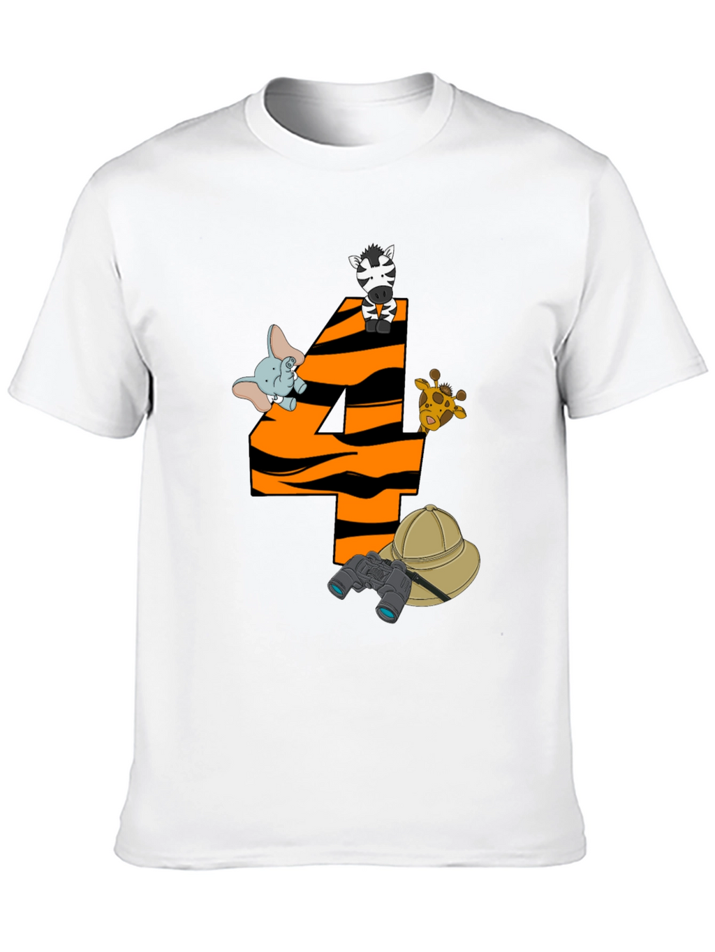 Safari 4th Birthday T-Shirt - Animal Theme
