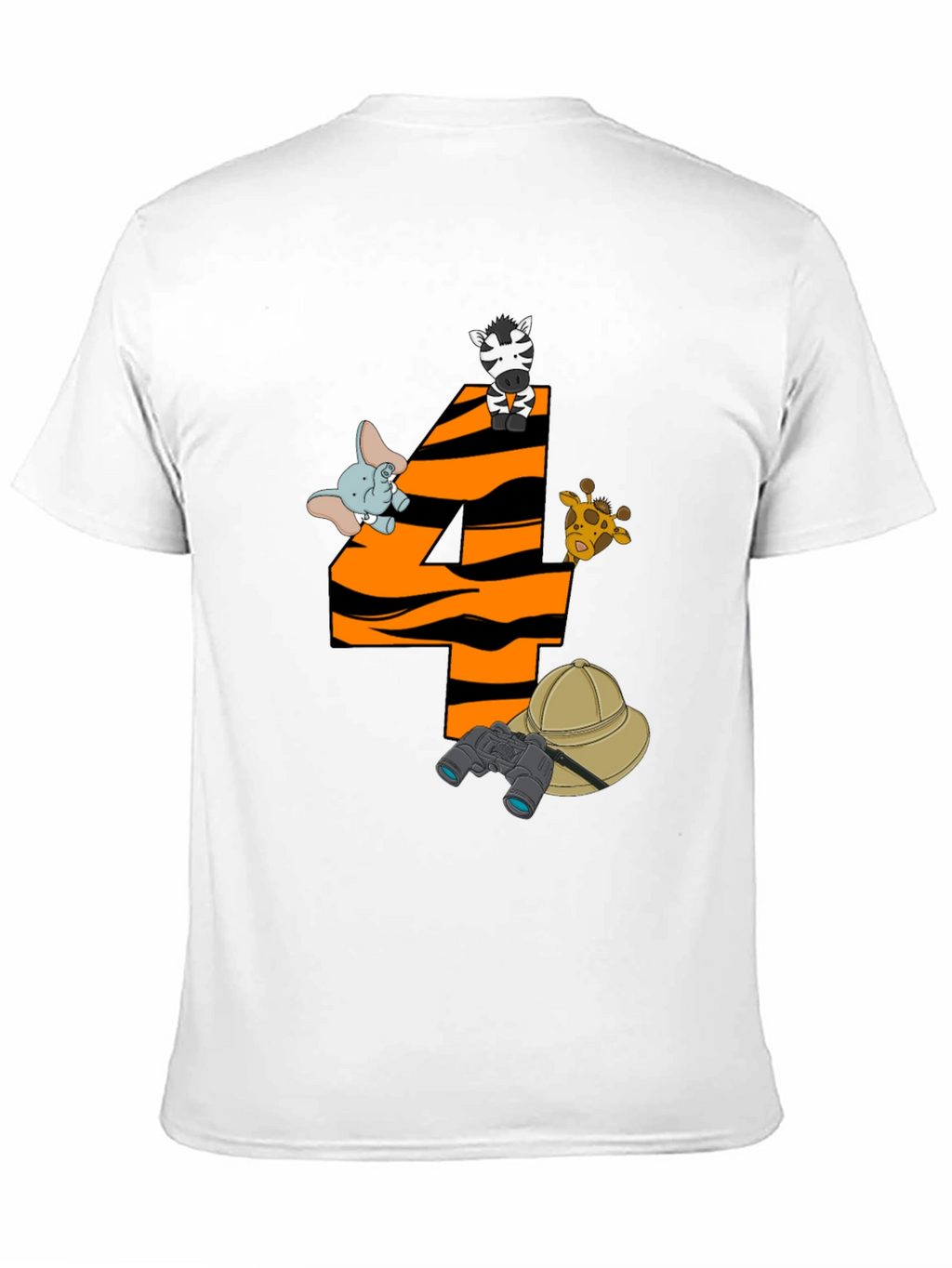 Safari 4th Birthday T-Shirt - Animal Theme