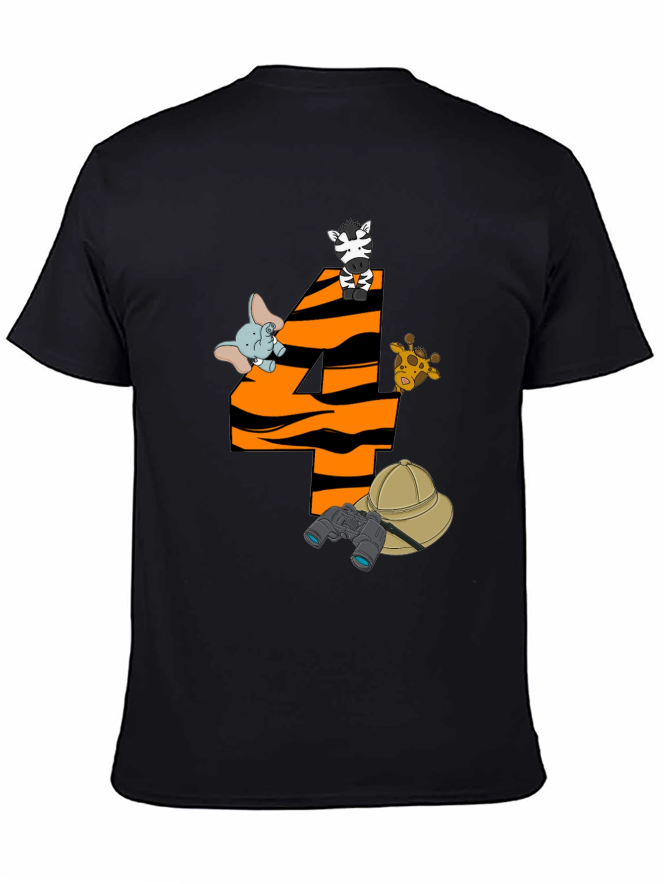 Safari 4th Birthday T-Shirt - Animal Theme