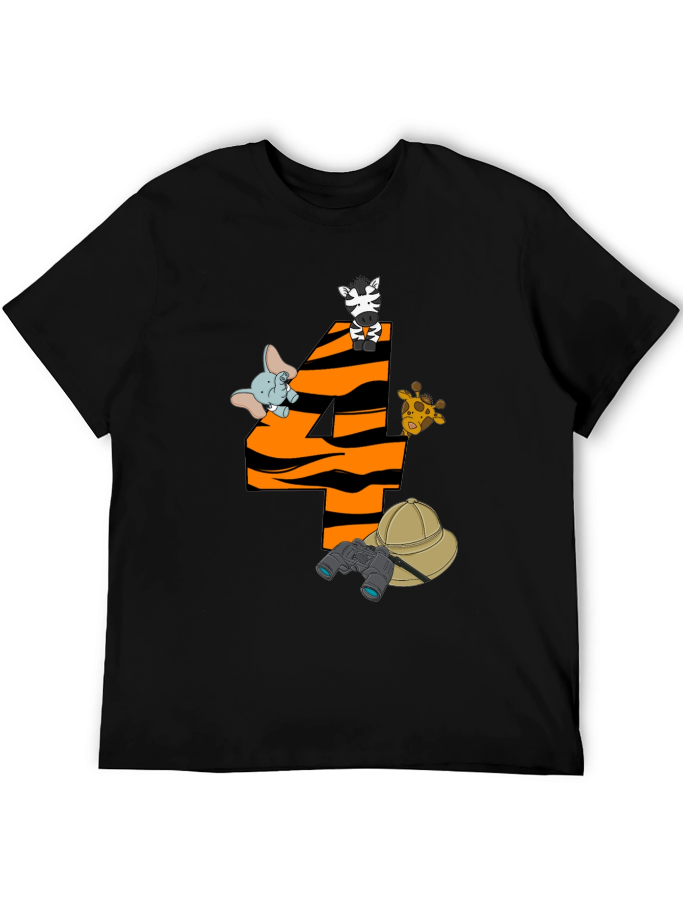 Safari 4th Birthday T-Shirt - Animal Theme