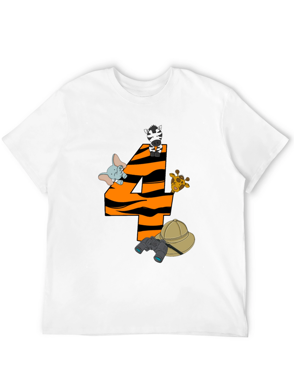 Safari 4th Birthday T-Shirt - Animal Theme