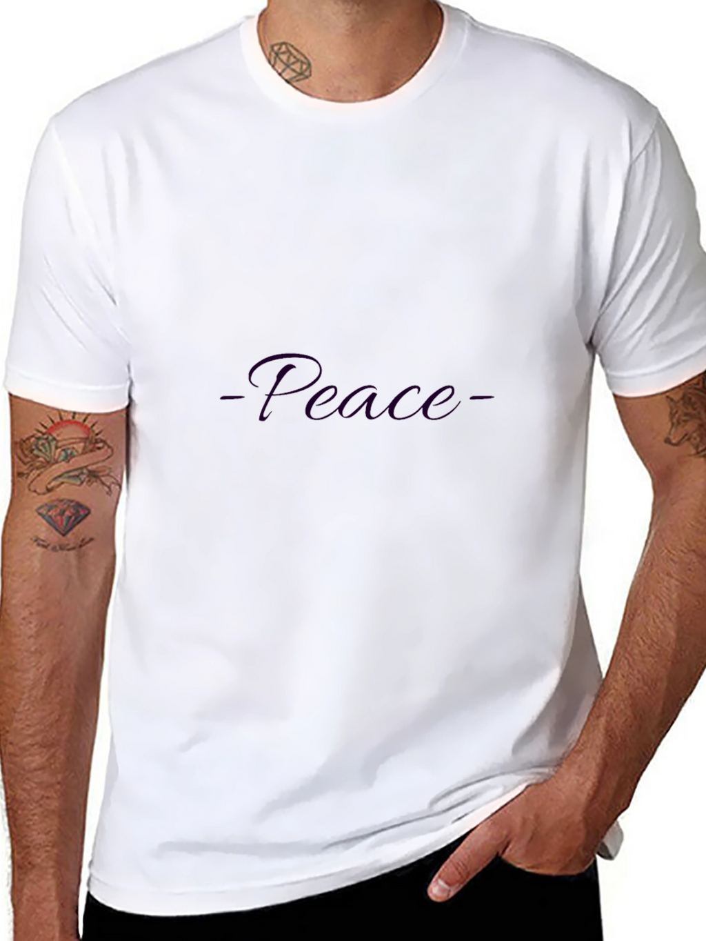 Peace T-Shirt - Soft Cotton Blend Casual Tee