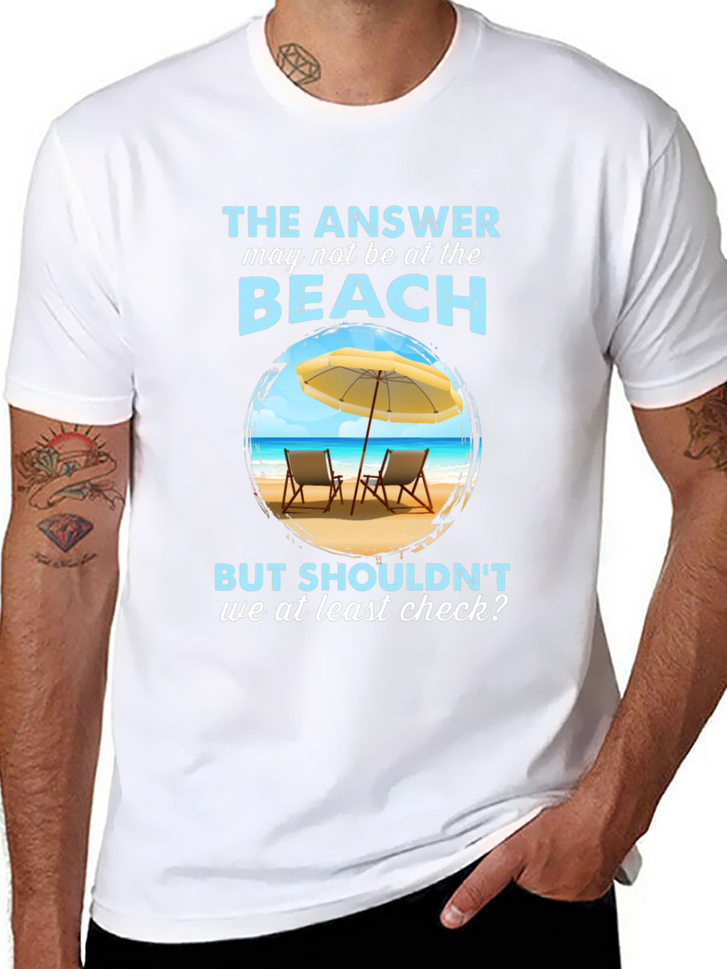 Beach Answer Graphic T-Shirt - Vacation Ready!