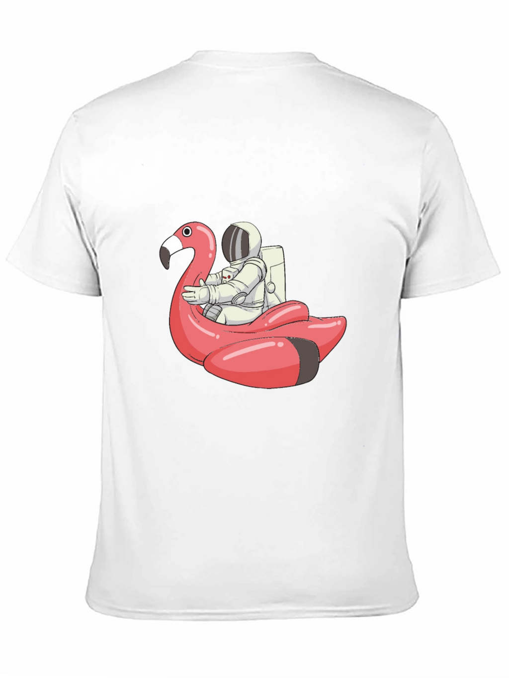 Astronaut Flamingo T-Shirt - Black Cotton Tee