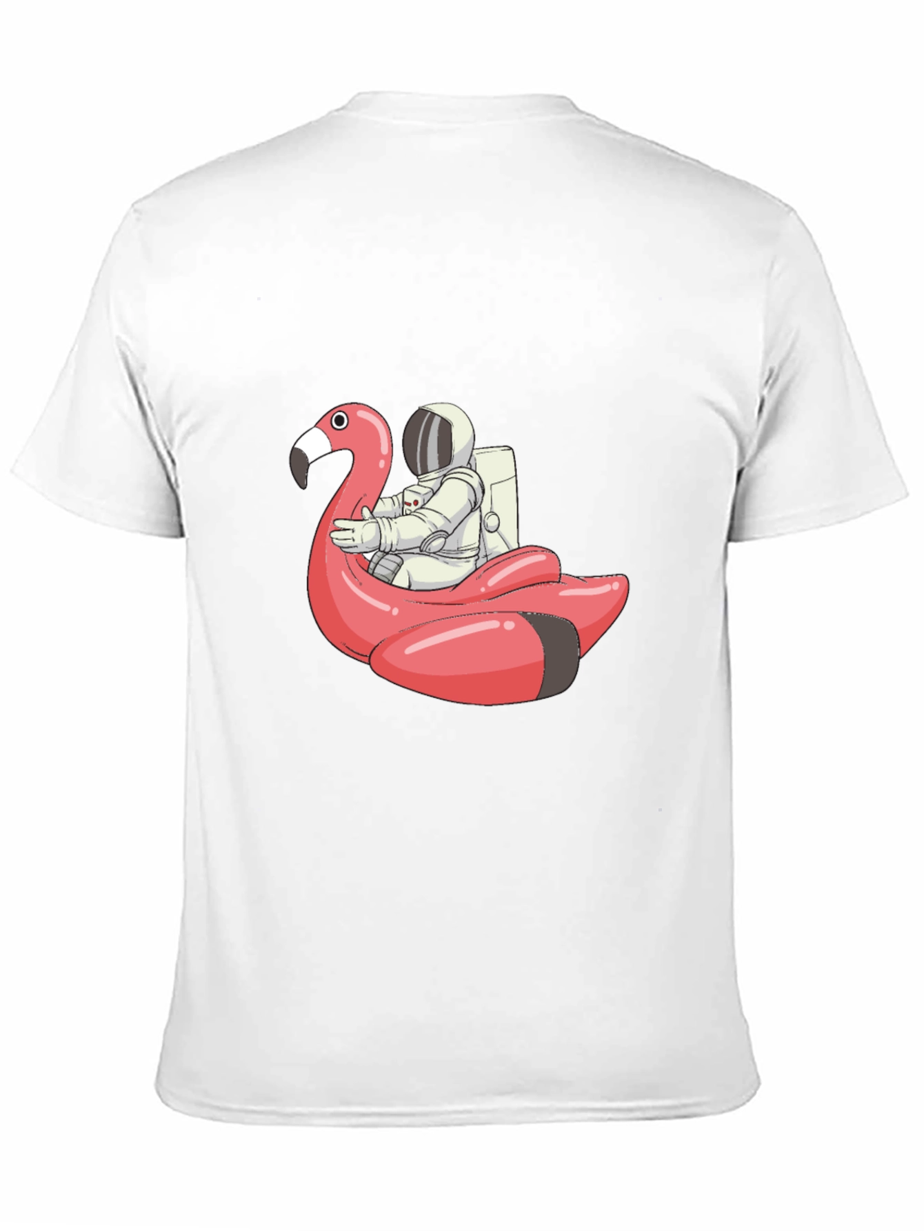 Astronaut Flamingo T-Shirt - Black Cotton Tee