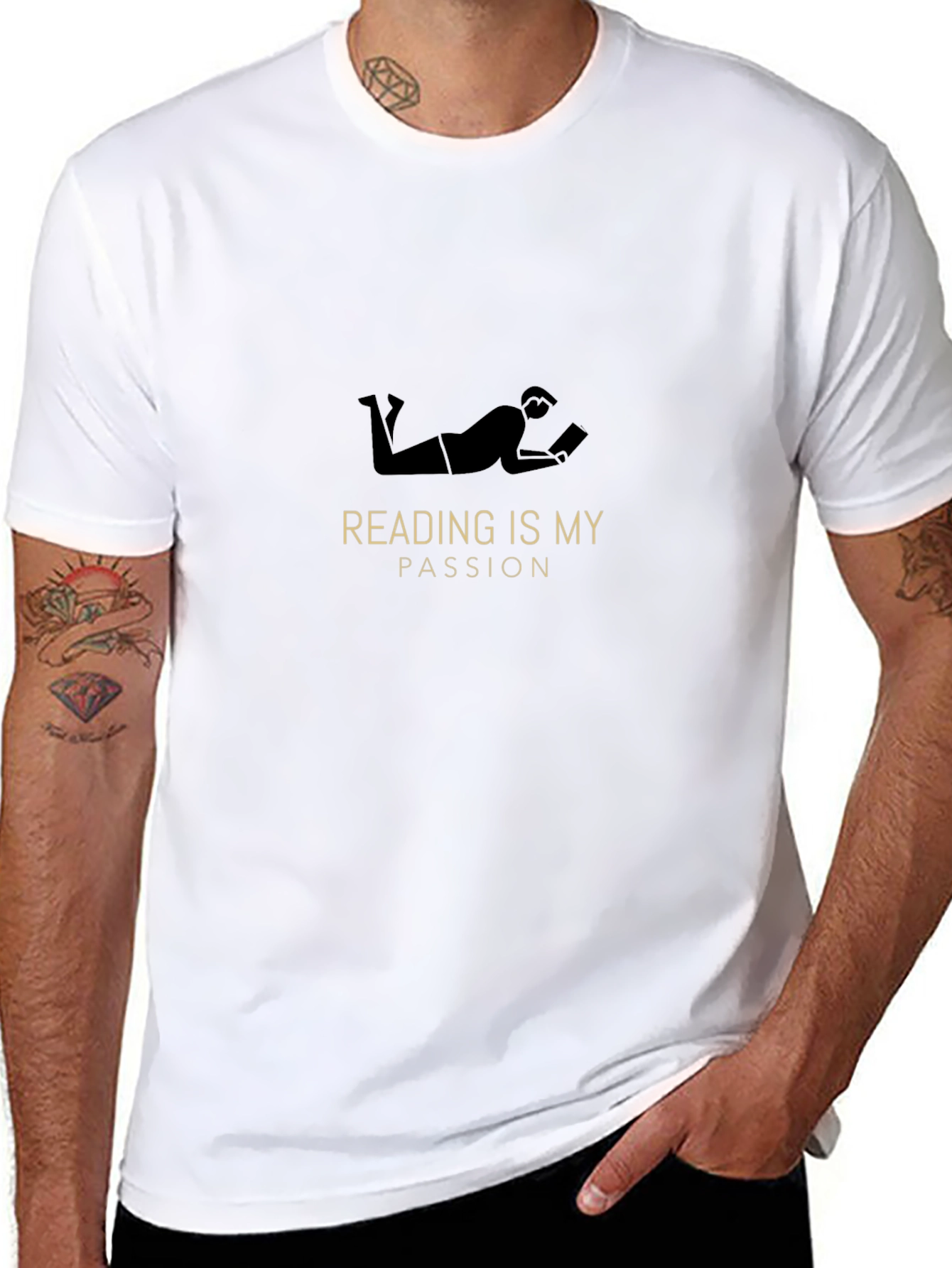 Reading is My Passion Black T-Shirt