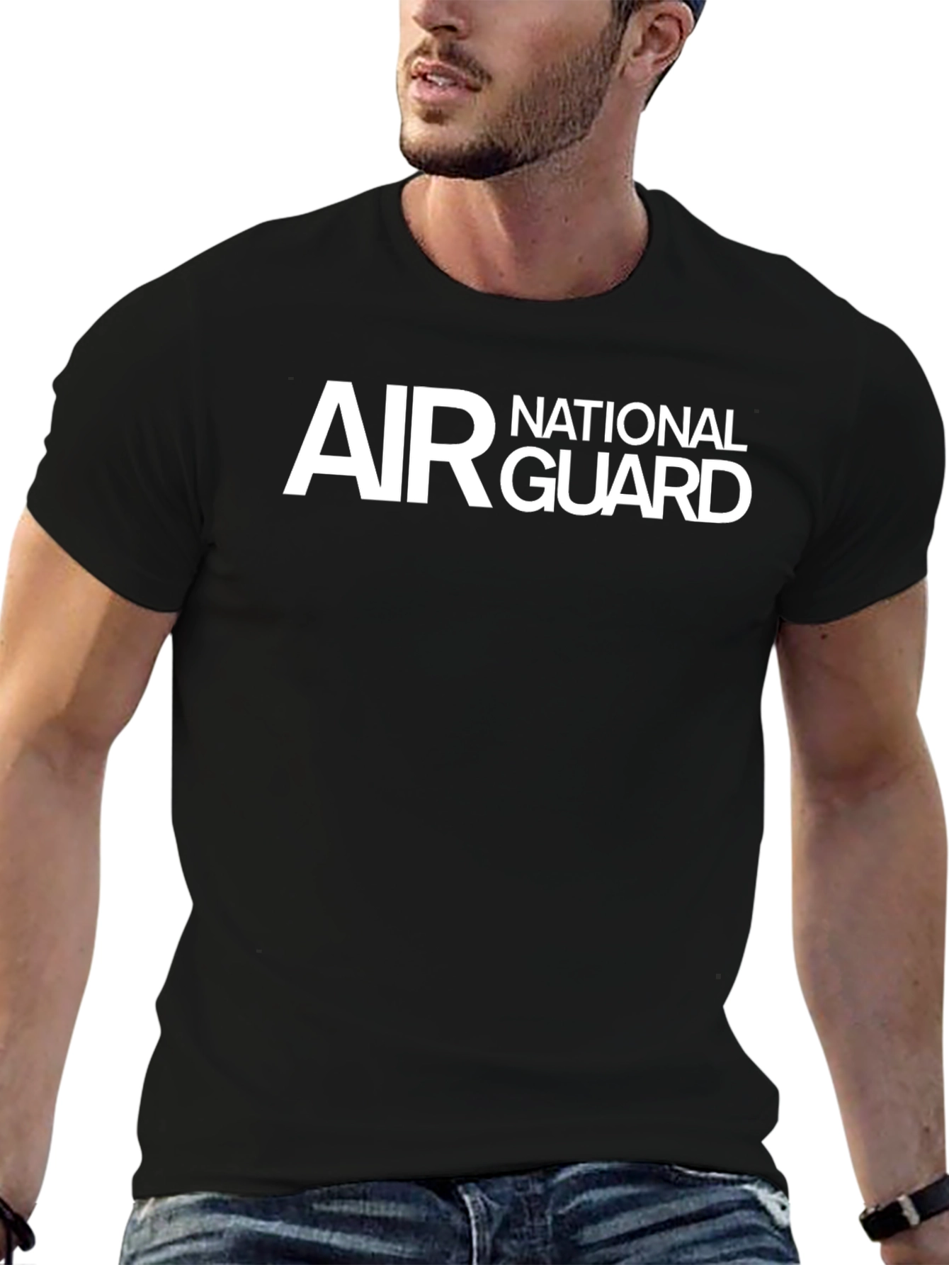 Air National Guard T-Shirt - Black Cotton Tee