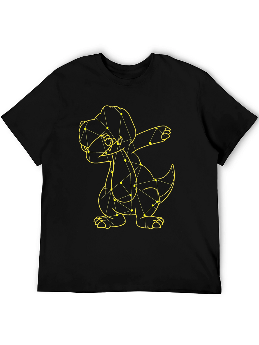 Dabbing Dinosaur Tee - Black Cotton T-Shirt