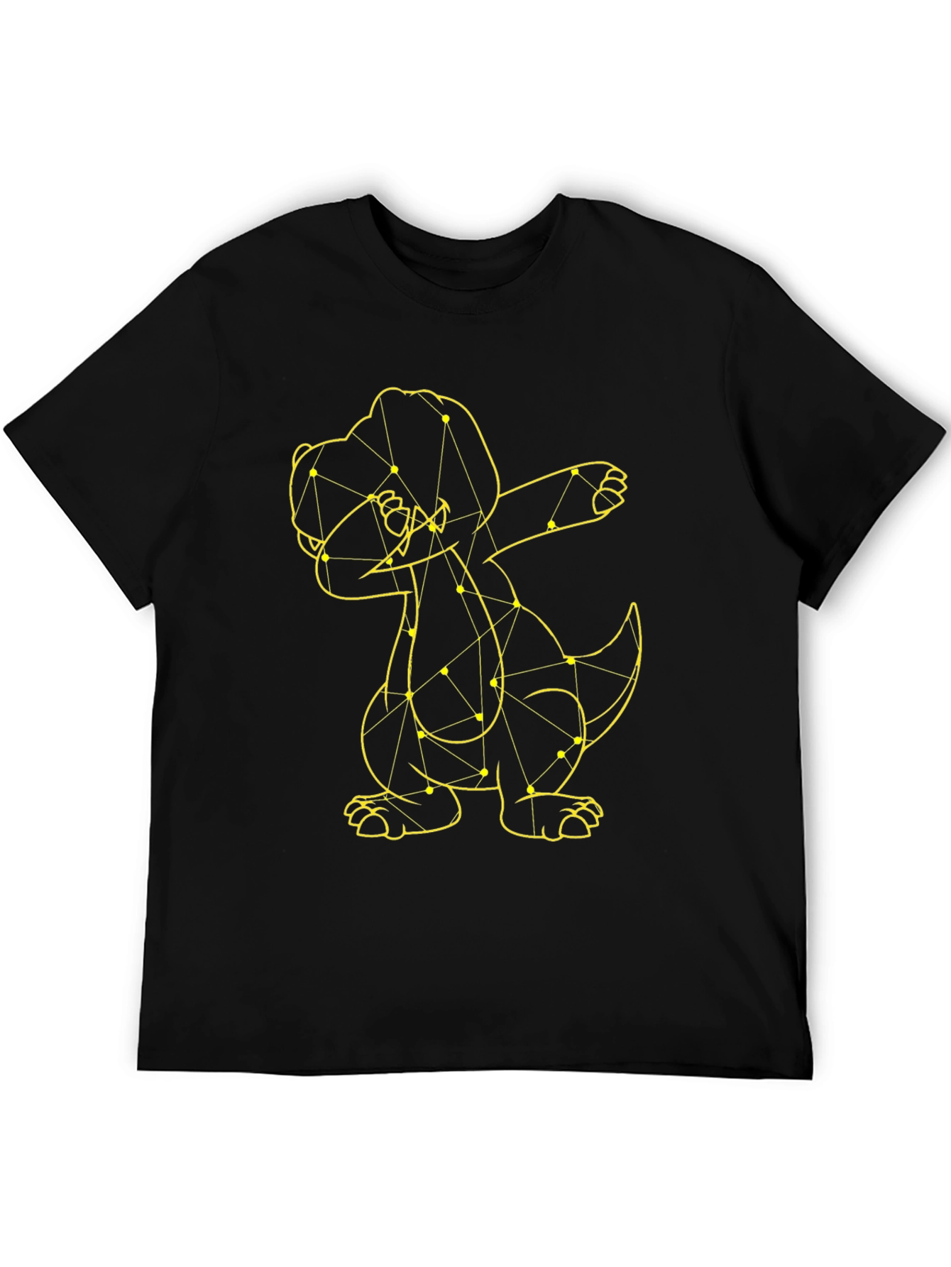 Dabbing Dinosaur Tee - Black Cotton T-Shirt