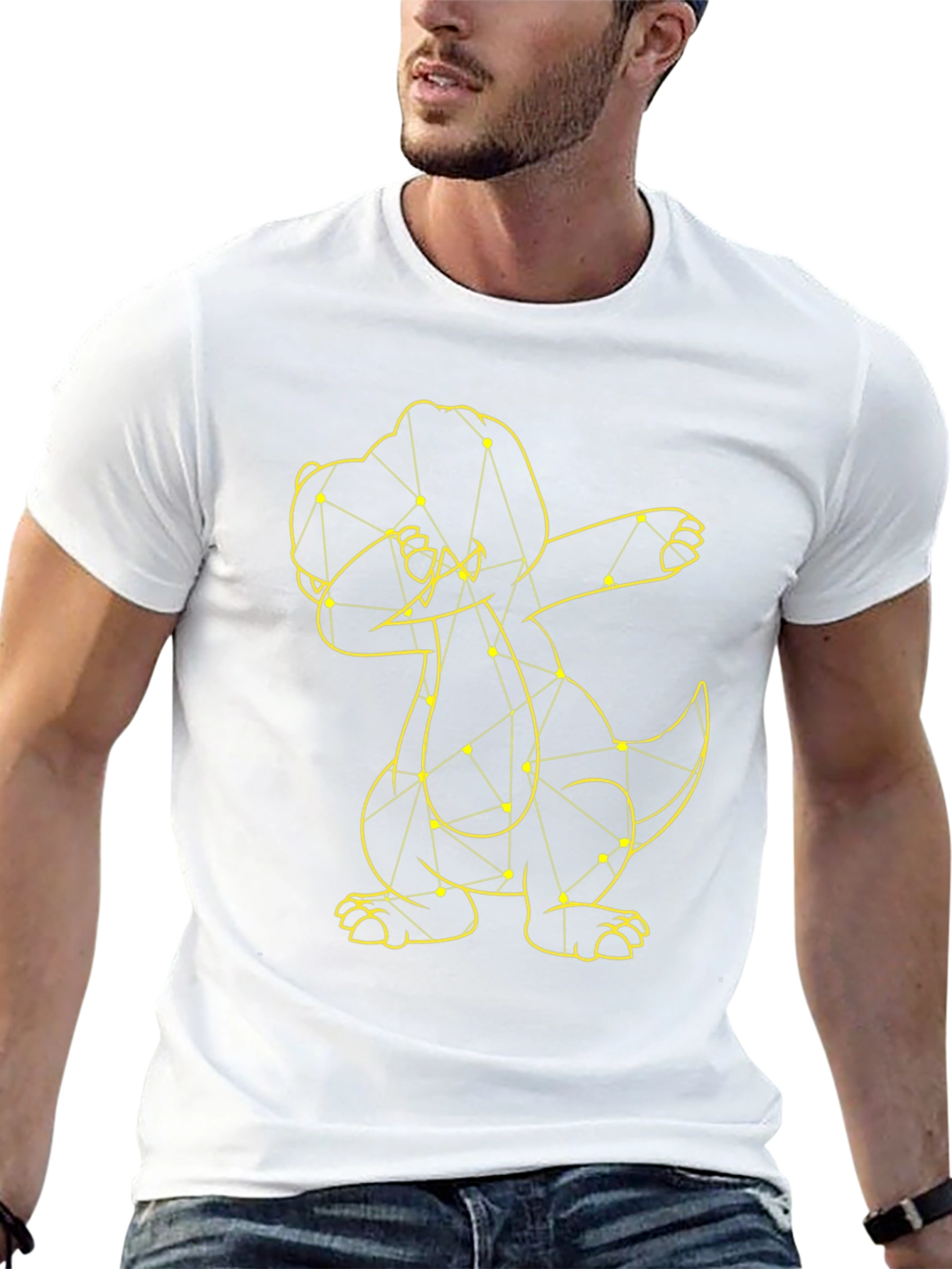 Dabbing Dinosaur Tee - Black Cotton T-Shirt