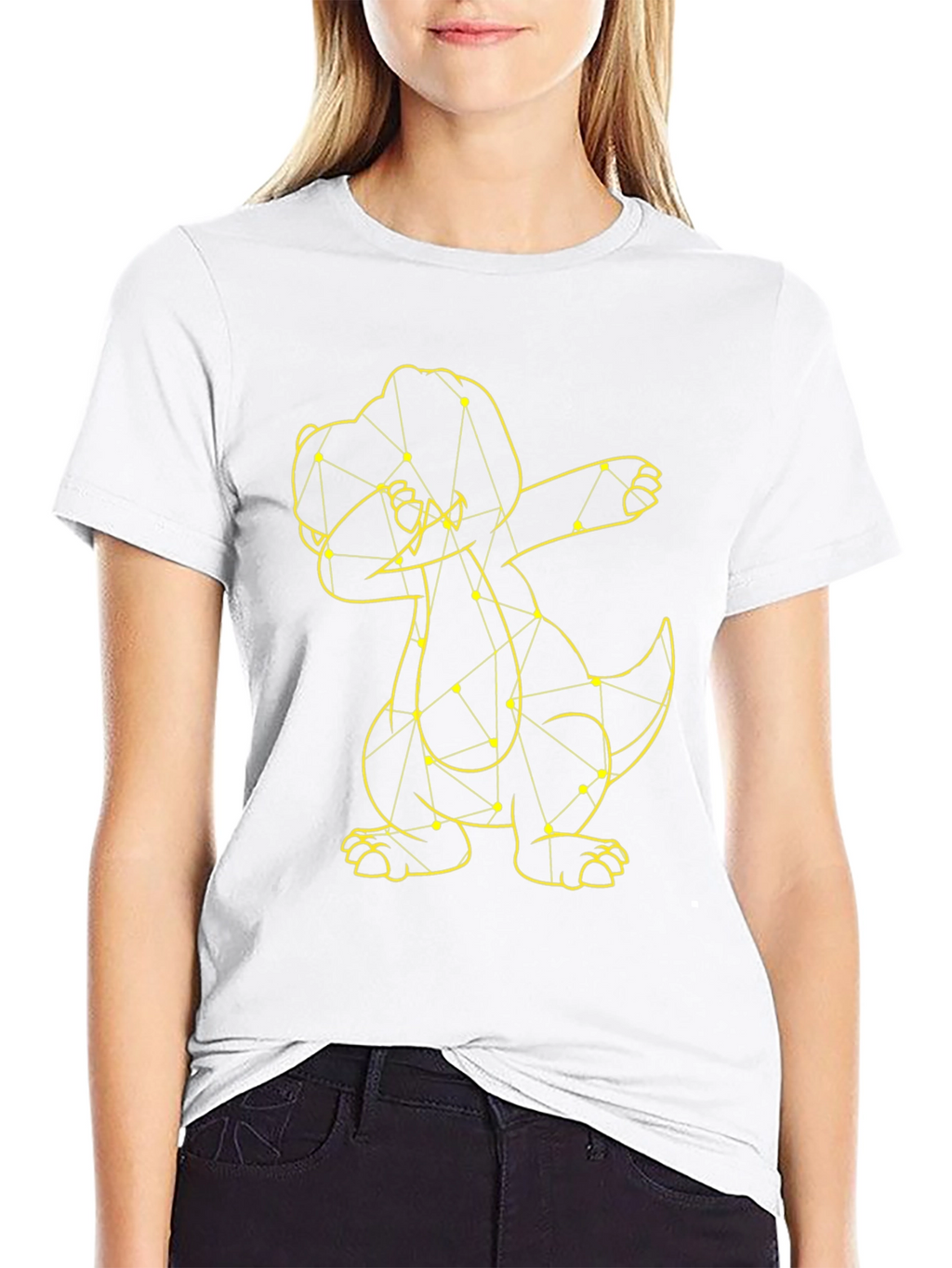 Dabbing Dinosaur Tee - Black Cotton T-Shirt