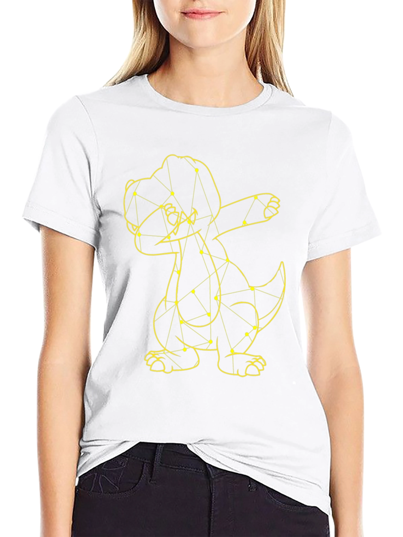 Dabbing Dinosaur Tee - Black Cotton T-Shirt